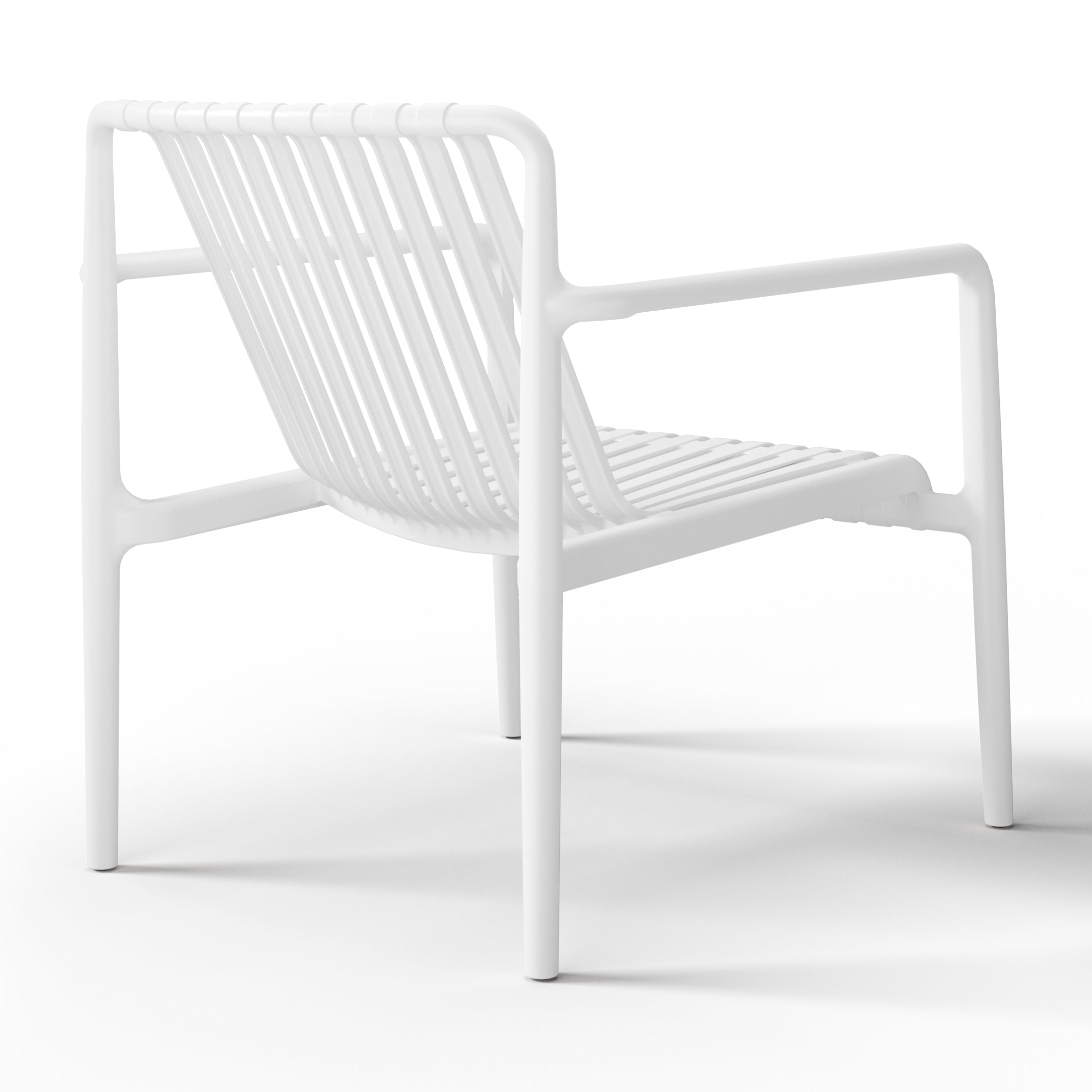 Sunshine Outdoor Modern Stackable Plastic Patio Club Armchairs (Set of 2)