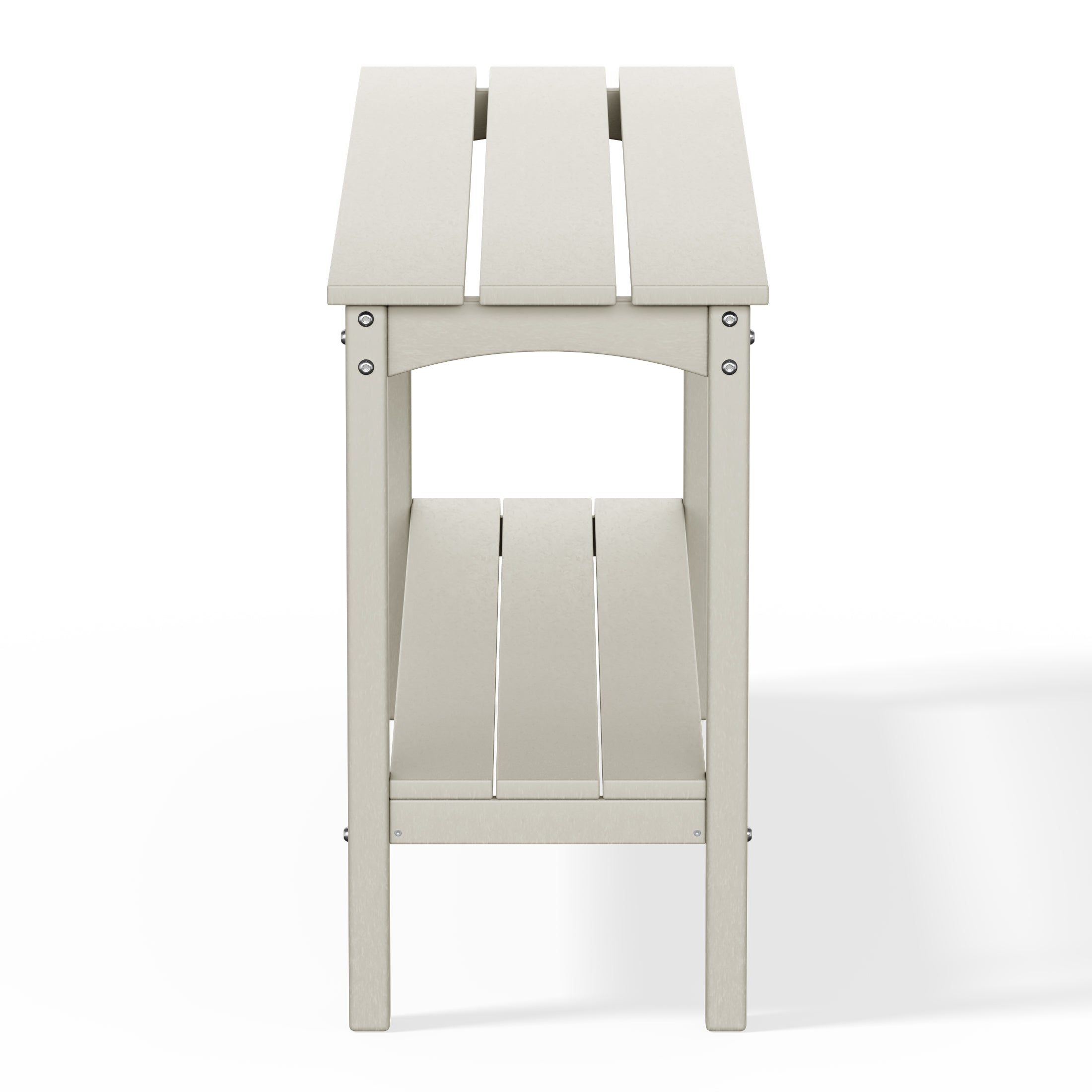 Paradise 55" Outdoor Patio HDPE Adirondack 2-Tier Shelf Console Table