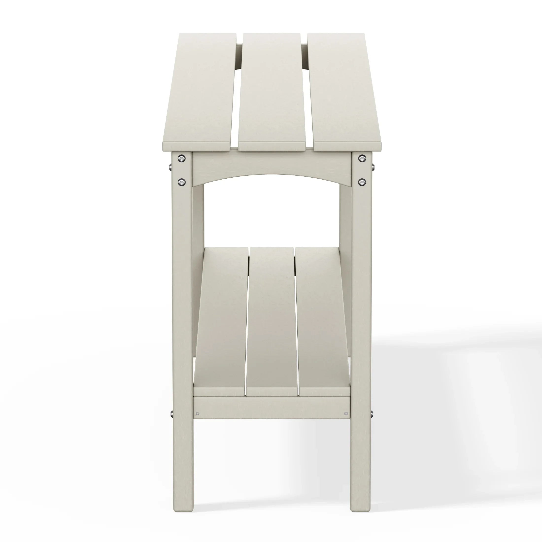 Paradise 55" Outdoor Patio HDPE Adirondack 2-Tier Shelf Console Table