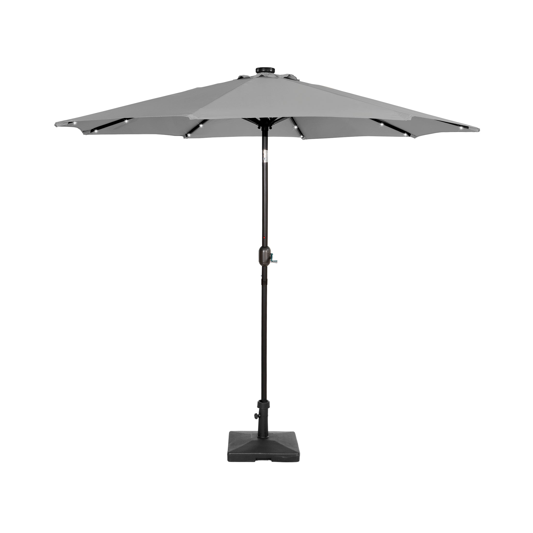 Westlake 9 ft. Patio Solar Power LED lights Market Umbrella with 50 lbs concrete weight base kit