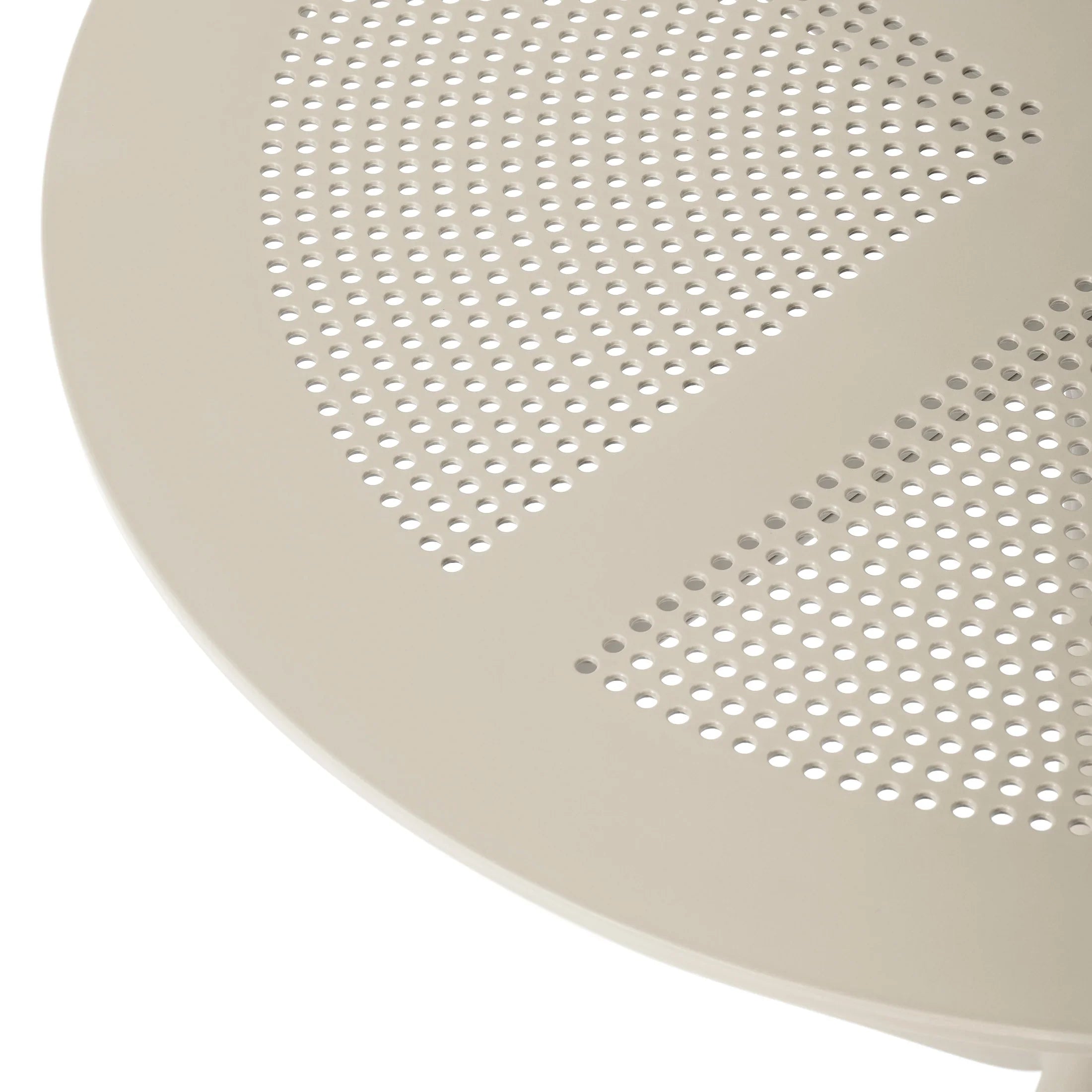 Sunshine 31.5" Round Plastic Outdoor Patio Dining Table for 4