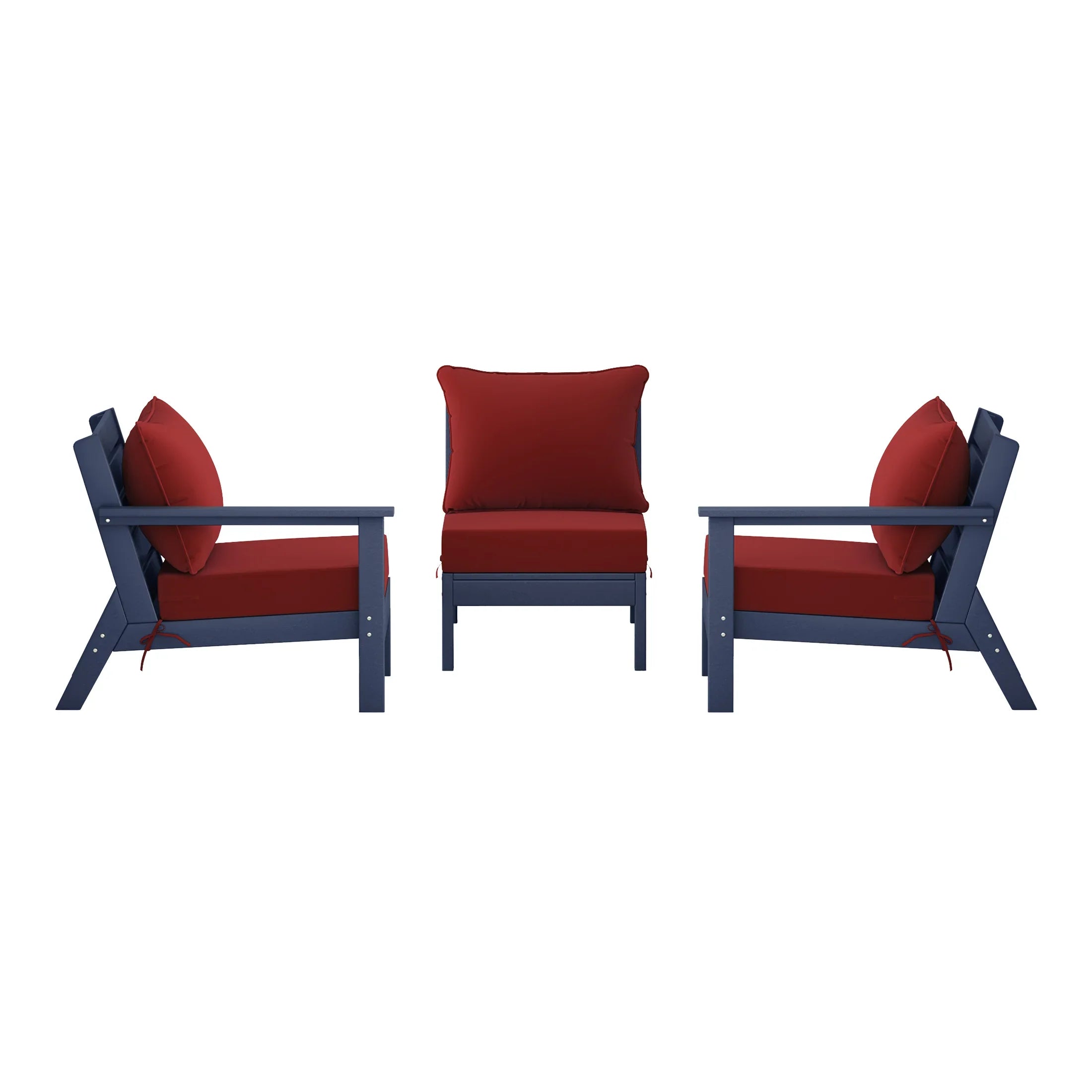 Portsmouth Outdoor Patio HDPE Sectional Sofa with Patio Cushions