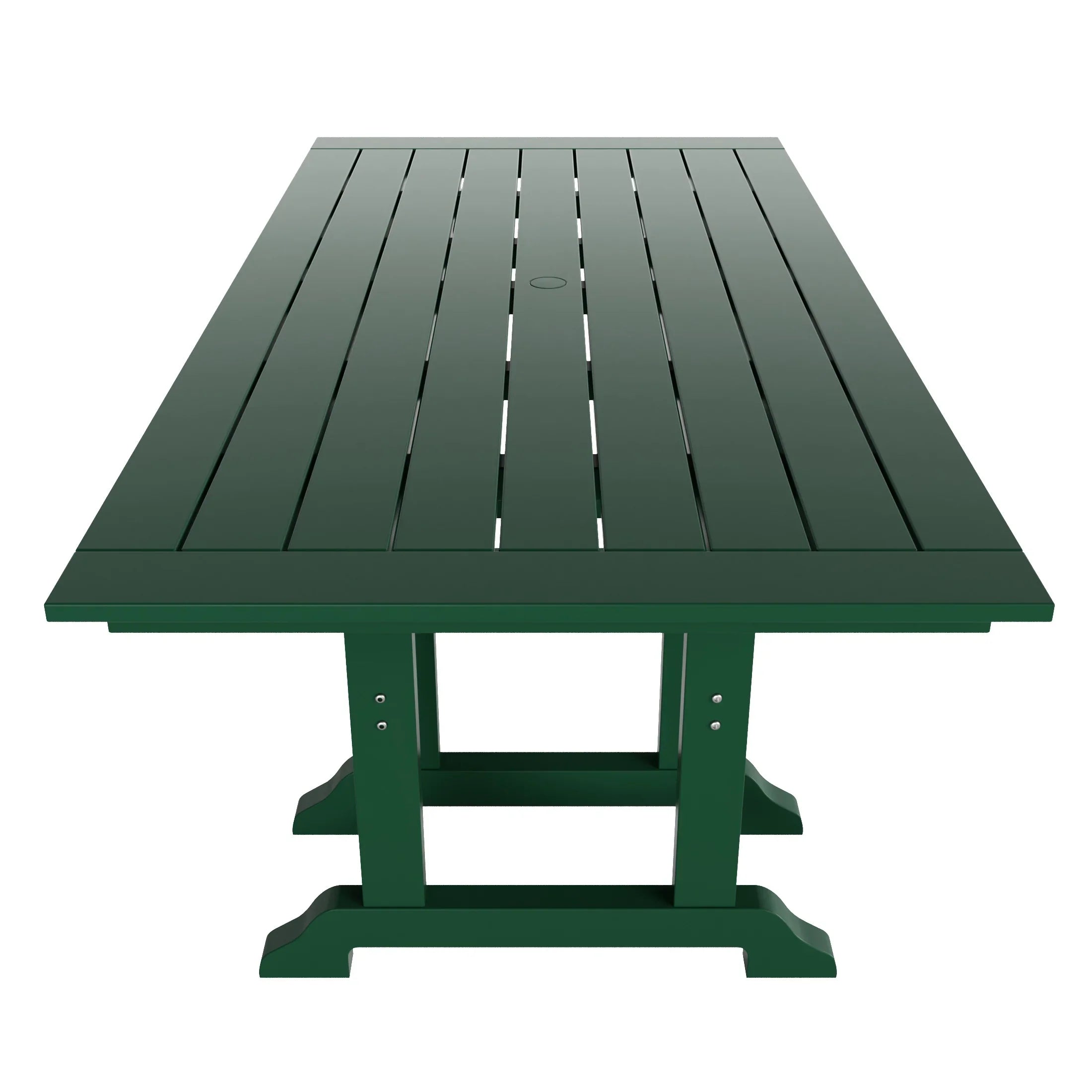 Paradise 6-Piece HDPE Rectangular Patio Dining Table Set with Foldable Chairs and Patio Bench
