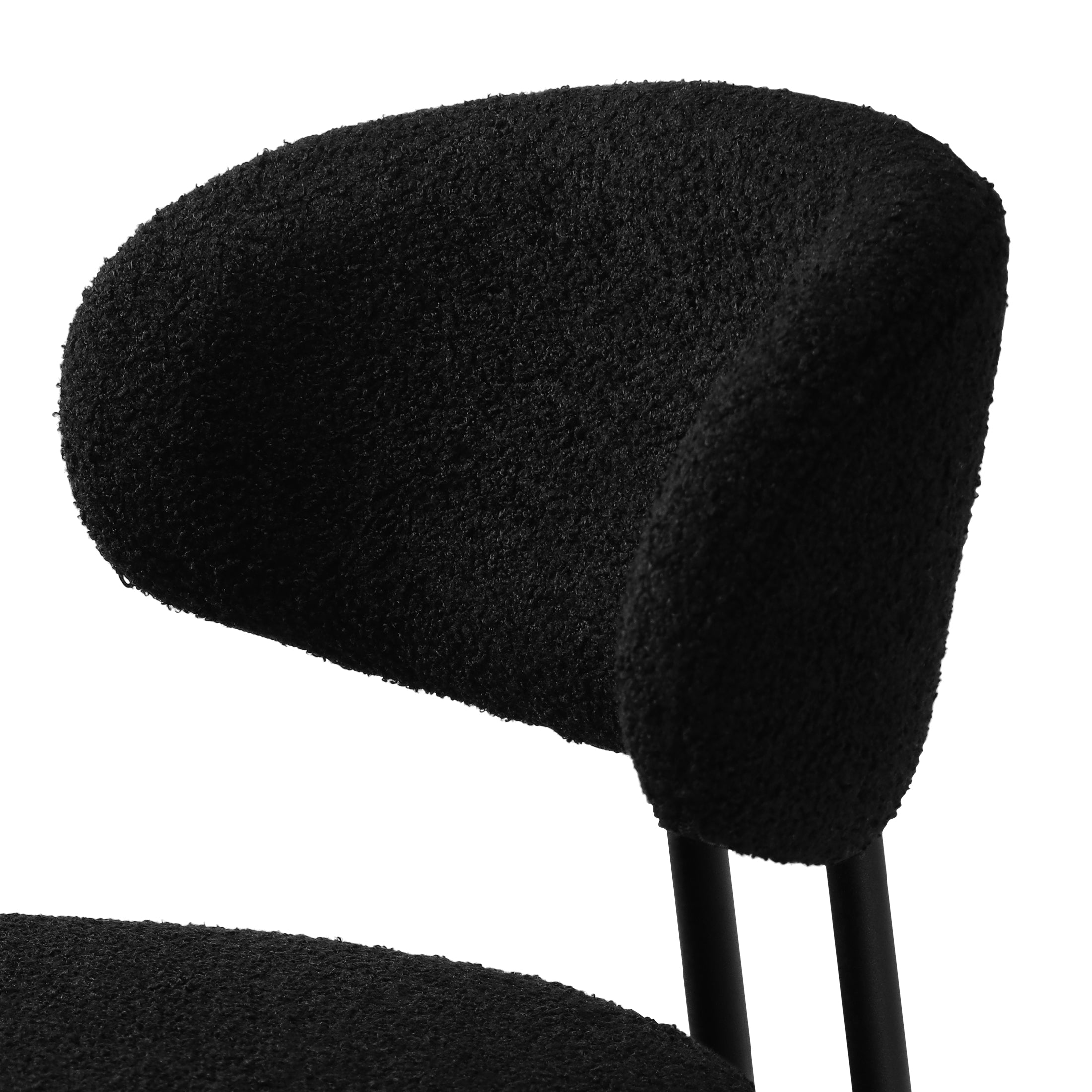 Celine Modern Upholstered Sherpa Fabric Counter Height Bar Stools with Back (Set of 2)