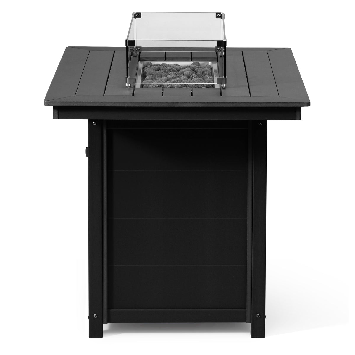 Sol 46" Modern Outdoor Patio Gas Propane Rectangle Fire Pit Table