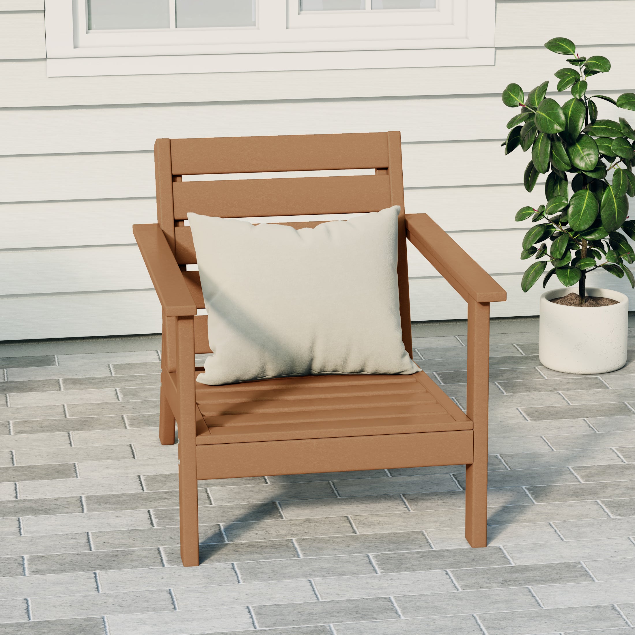 Portsmouth Outdoor Patio HDPE Deep Seating Armchair