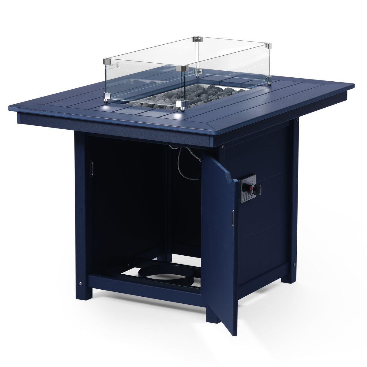 Sol 46" Modern Outdoor Patio Gas Propane Rectangular Fire Pit Table