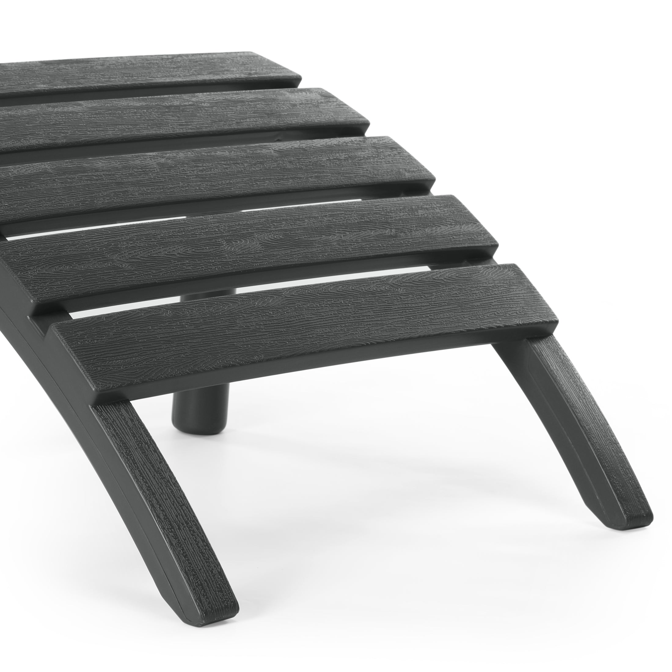 Cayman Outdoor Patio HDPE Adirondack Ottoman Footrest
