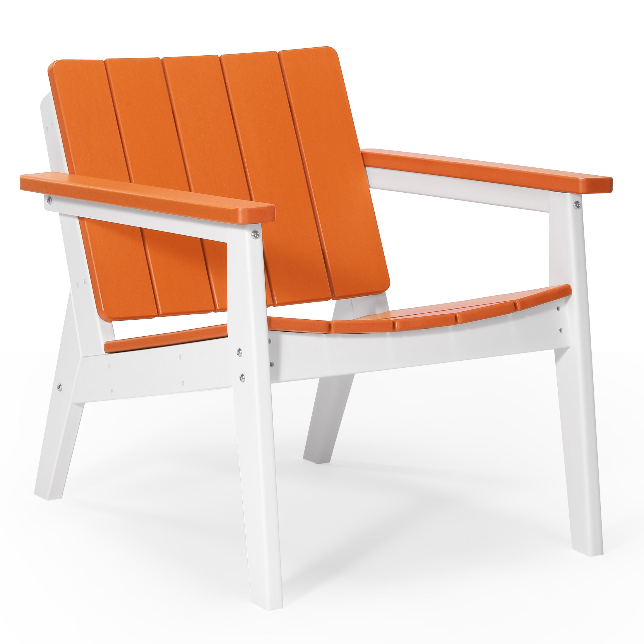 Seaside 3-Piece Outdoor HDPE Conversation Set with Deep Seating Chairs and Round Side Table