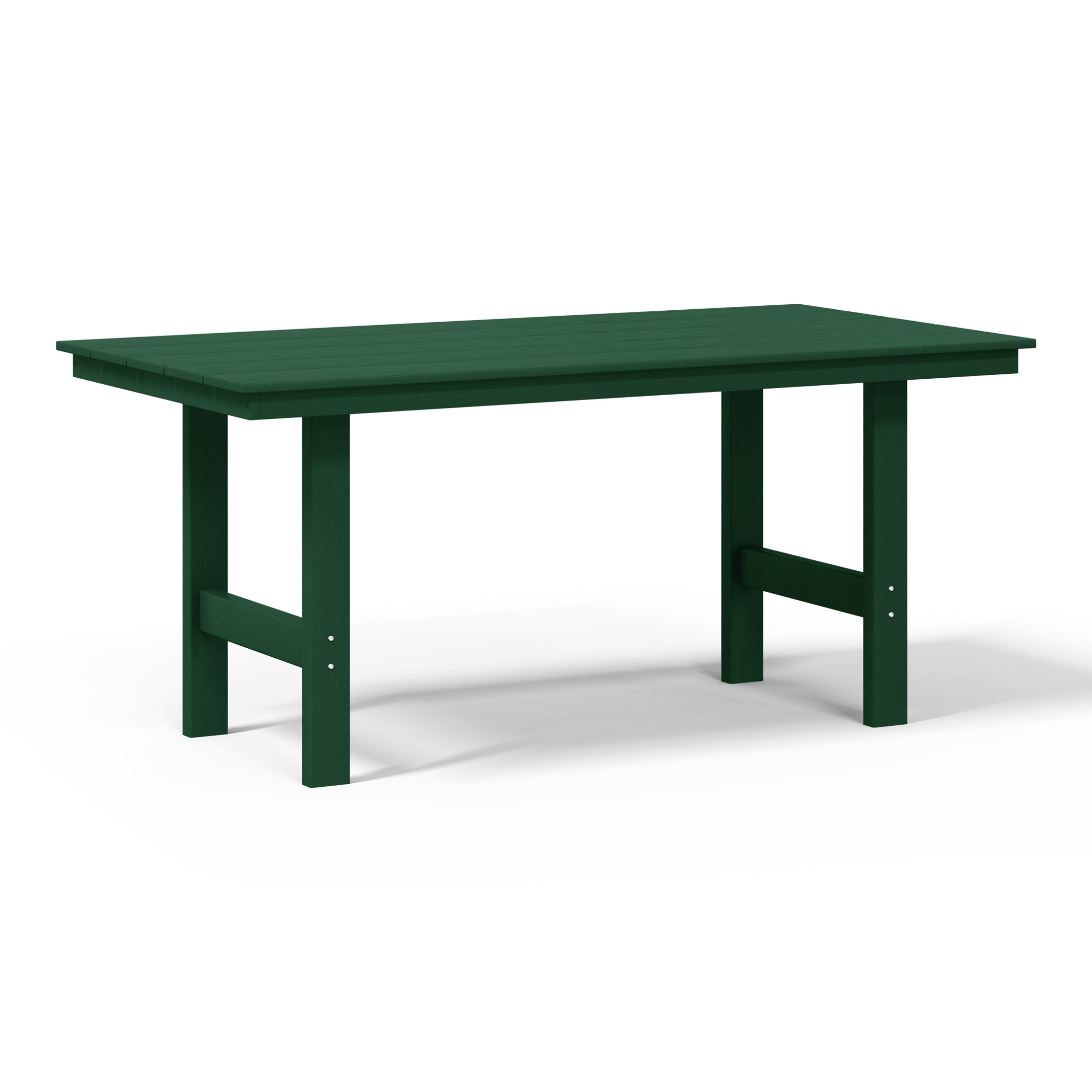 Palms Outdoor Modern HDPE 66" Wide Rectangle Patio Dining Table for 6