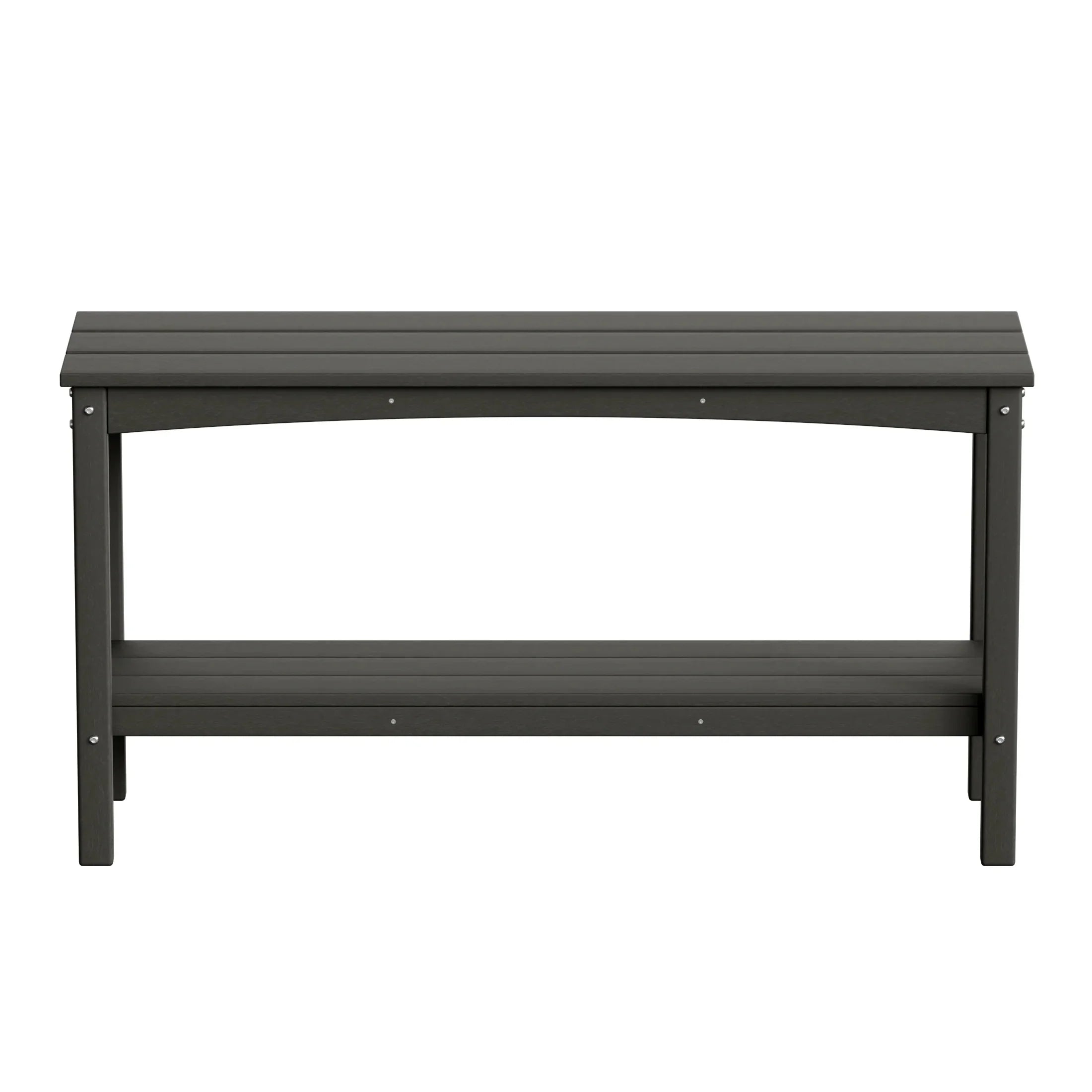 Paradise 55" Outdoor Patio HDPE Adirondack 2-Tier Shelf Console Table