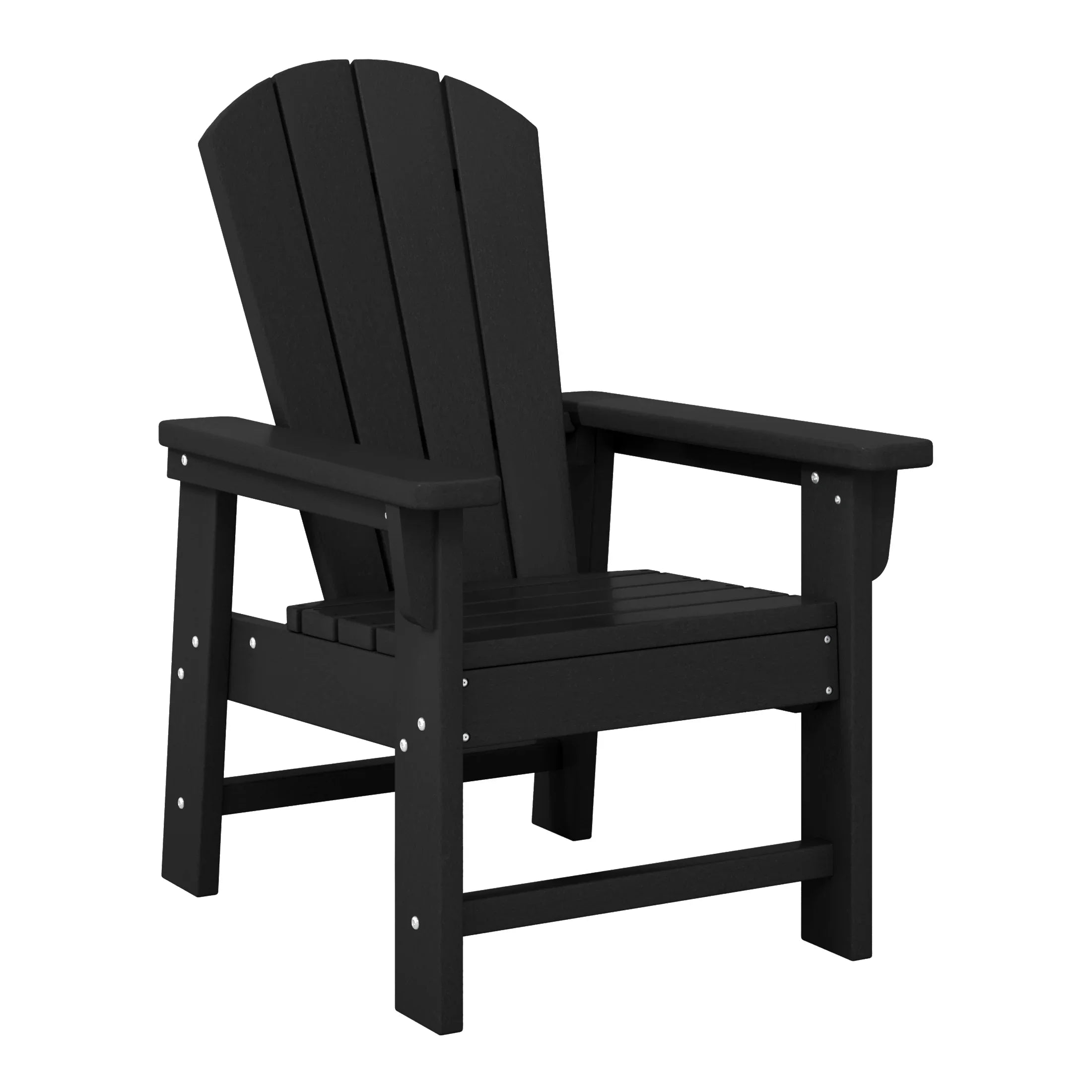 Paradise 2-Piece Kids Outdoor HDPE Adirondack Chair With Square Side Table Set