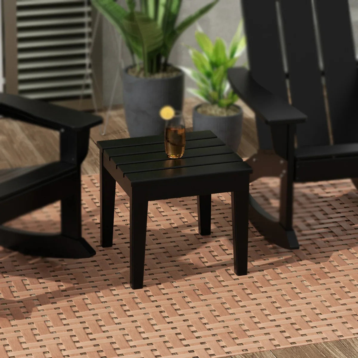 Palms Outdoor Patio Modern Adirondack Side Table