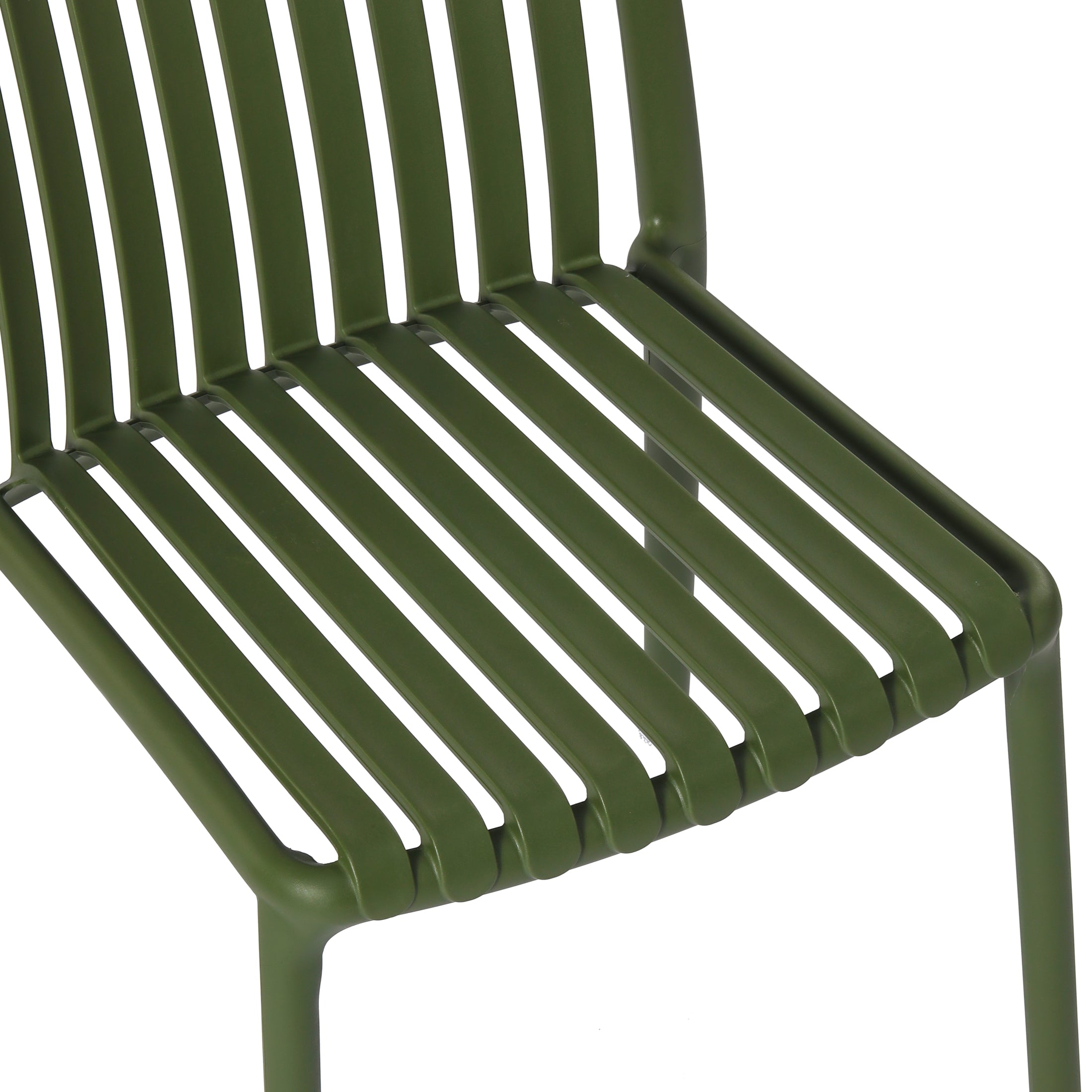 Sunshine Outdoor Stackable Polypropylene Plastic Dining Side Chairs (Set of 2)