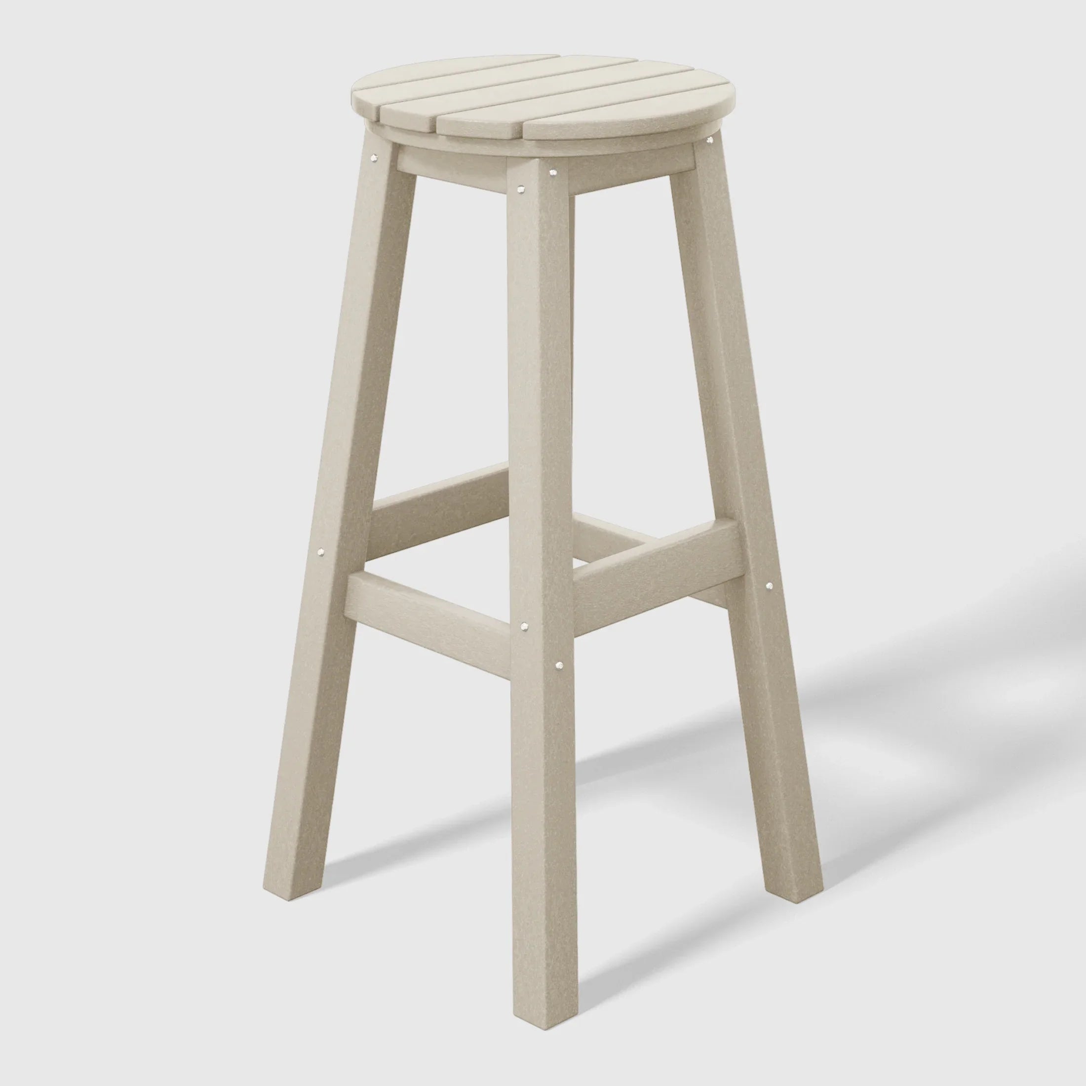 Paradise 29" HDPE Outdoor Patio Round Bar Stool Set of 2