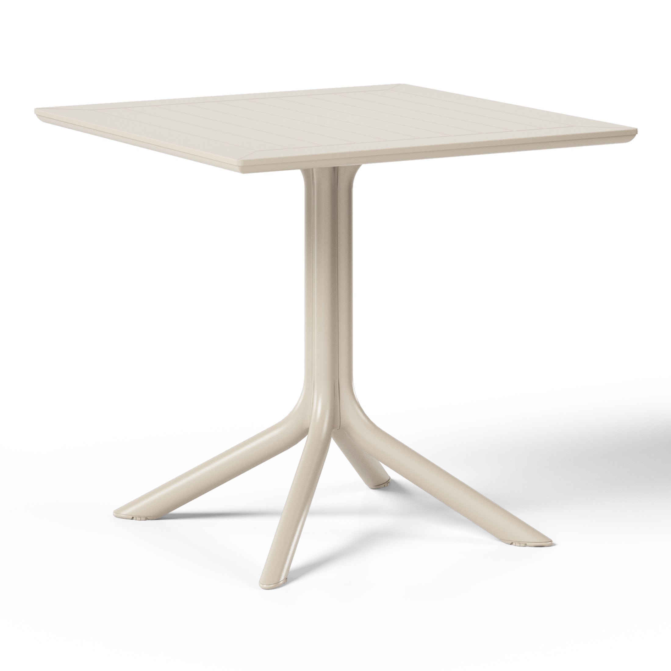 Sunshine 31.5" Square Outdoor Plastic Resin Patio Dining Table for 4