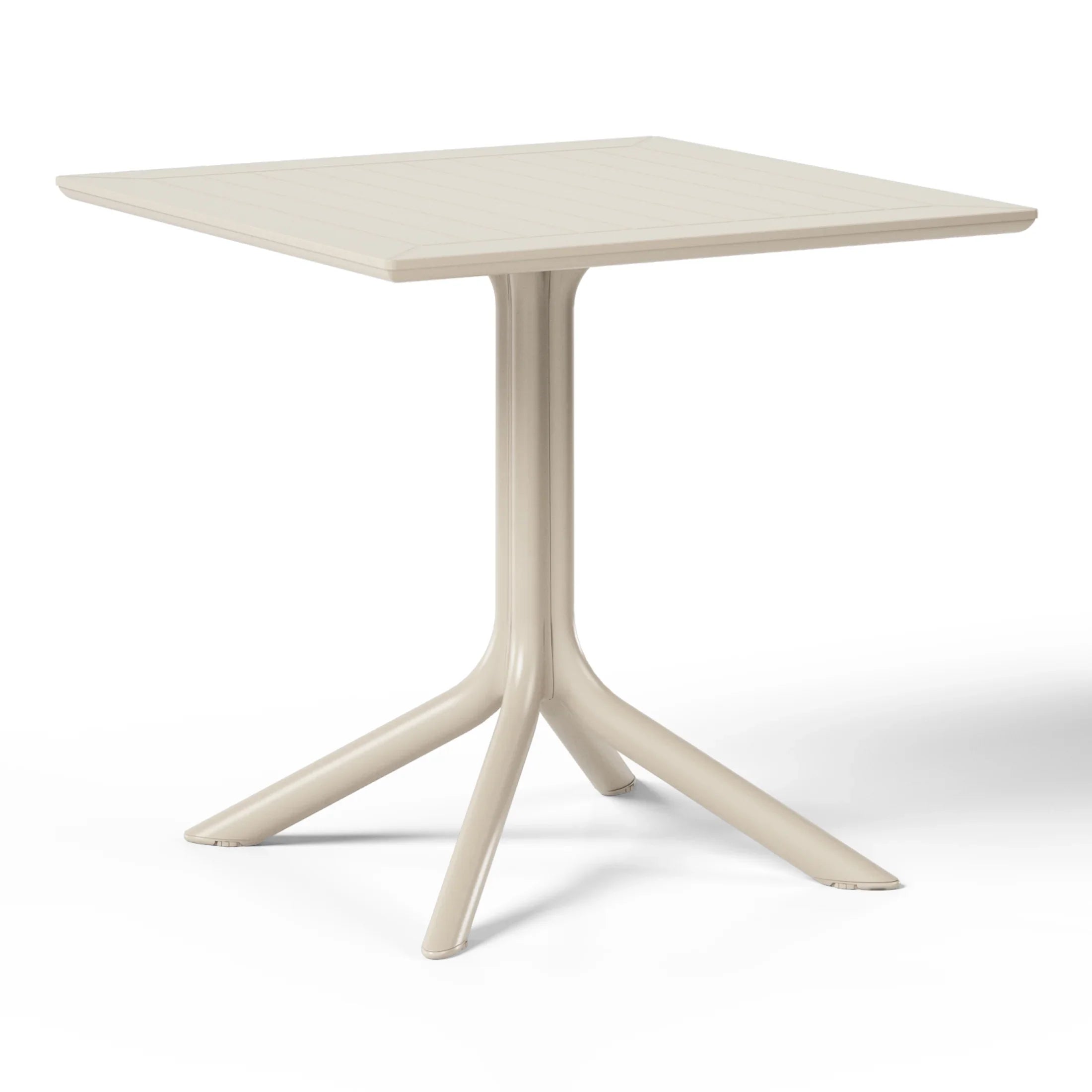 Sunshine 31.5" Square Outdoor Plastic Resin Patio Dining Table for 4