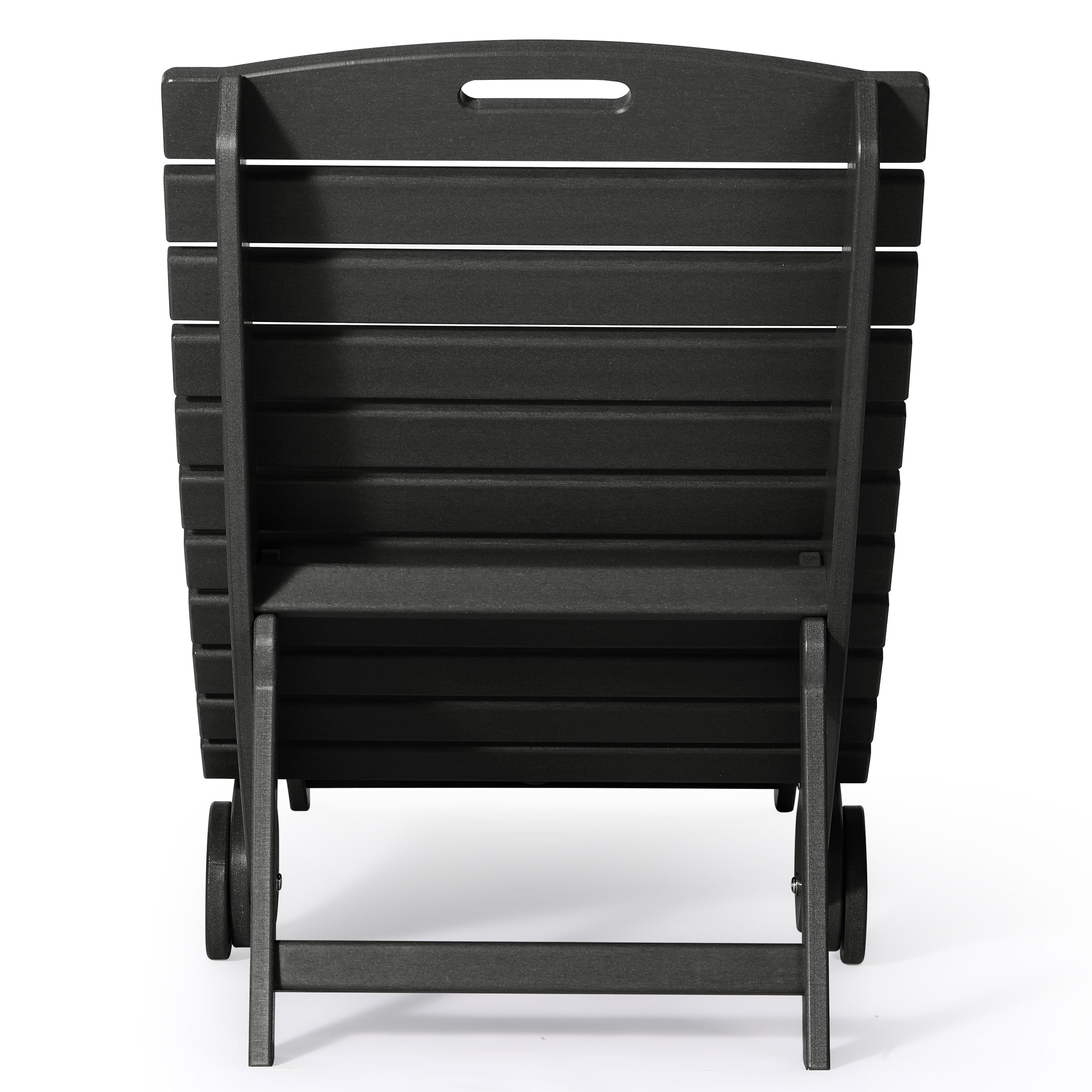 Outdoor HDPE In-Pool Patio Chaise Lounge Chair With Wheels