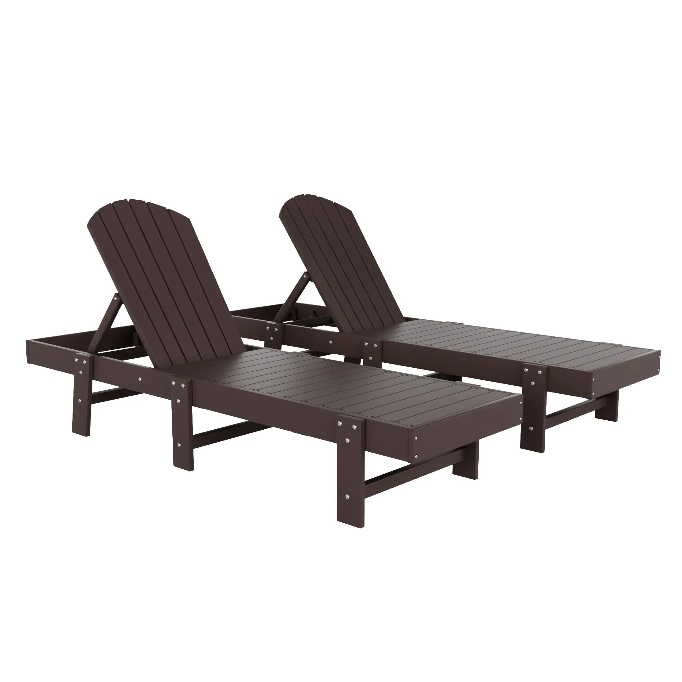 Portside Classic Adirondack Poly Reclining Chaise Lounge