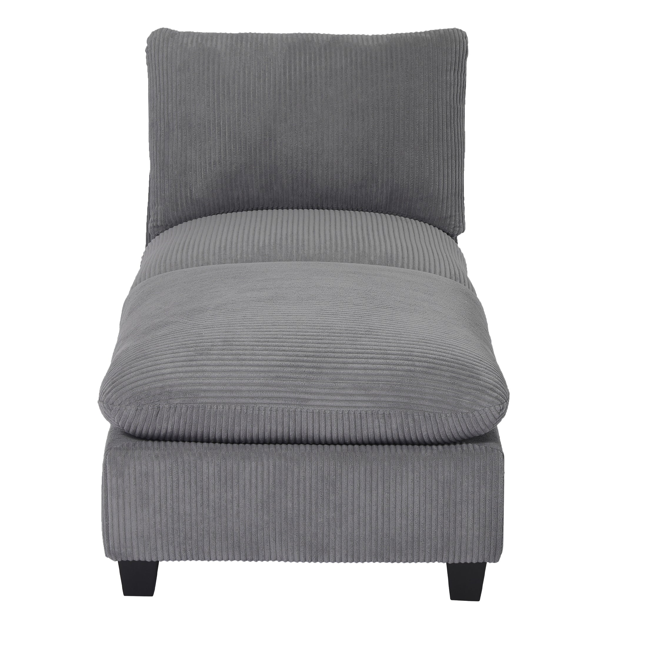 Ava 68.5" Corduroy Upholstered Indoor Chaise Lounge Chair