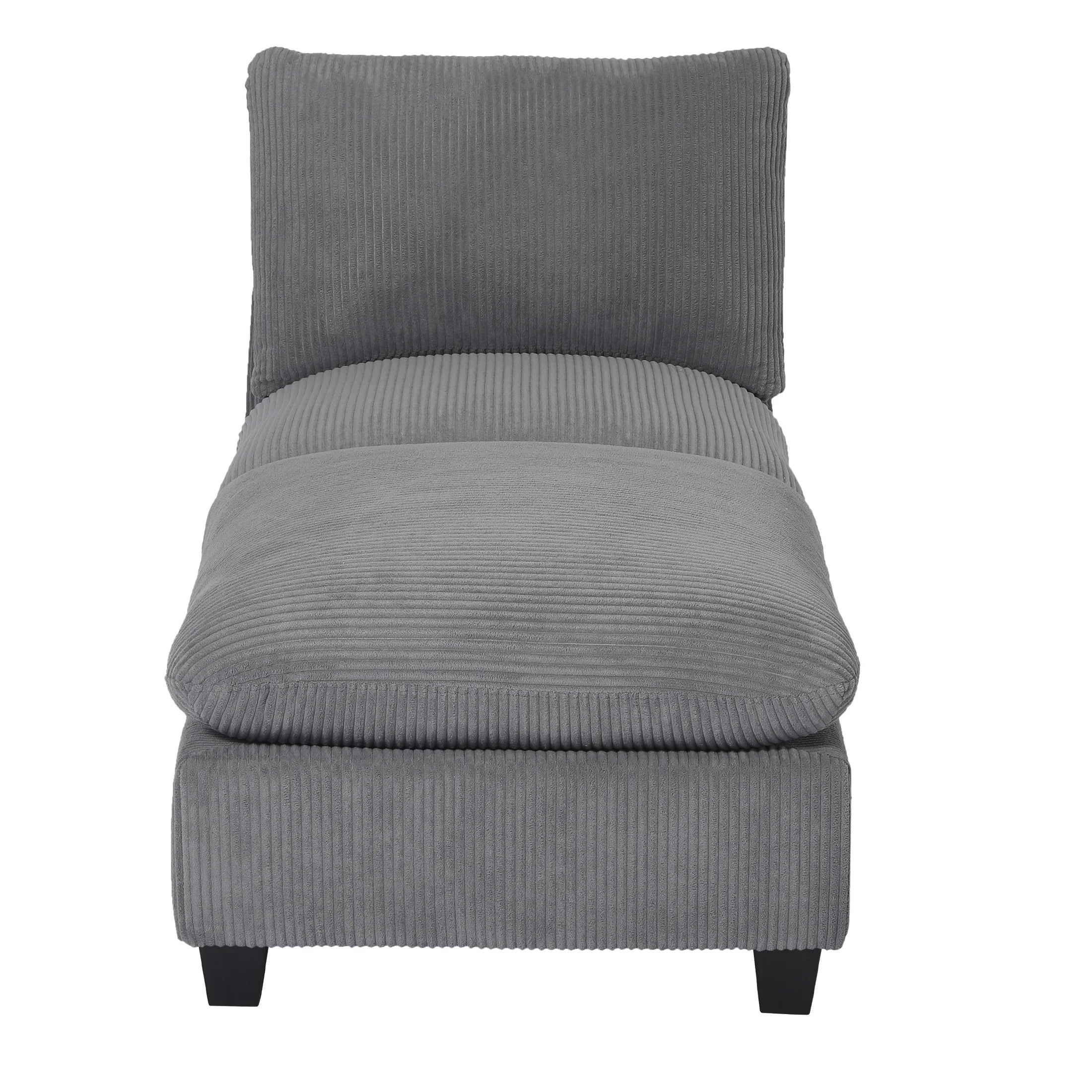 Ava 68.5" Corduroy Upholstered Indoor Chaise Lounge Chair