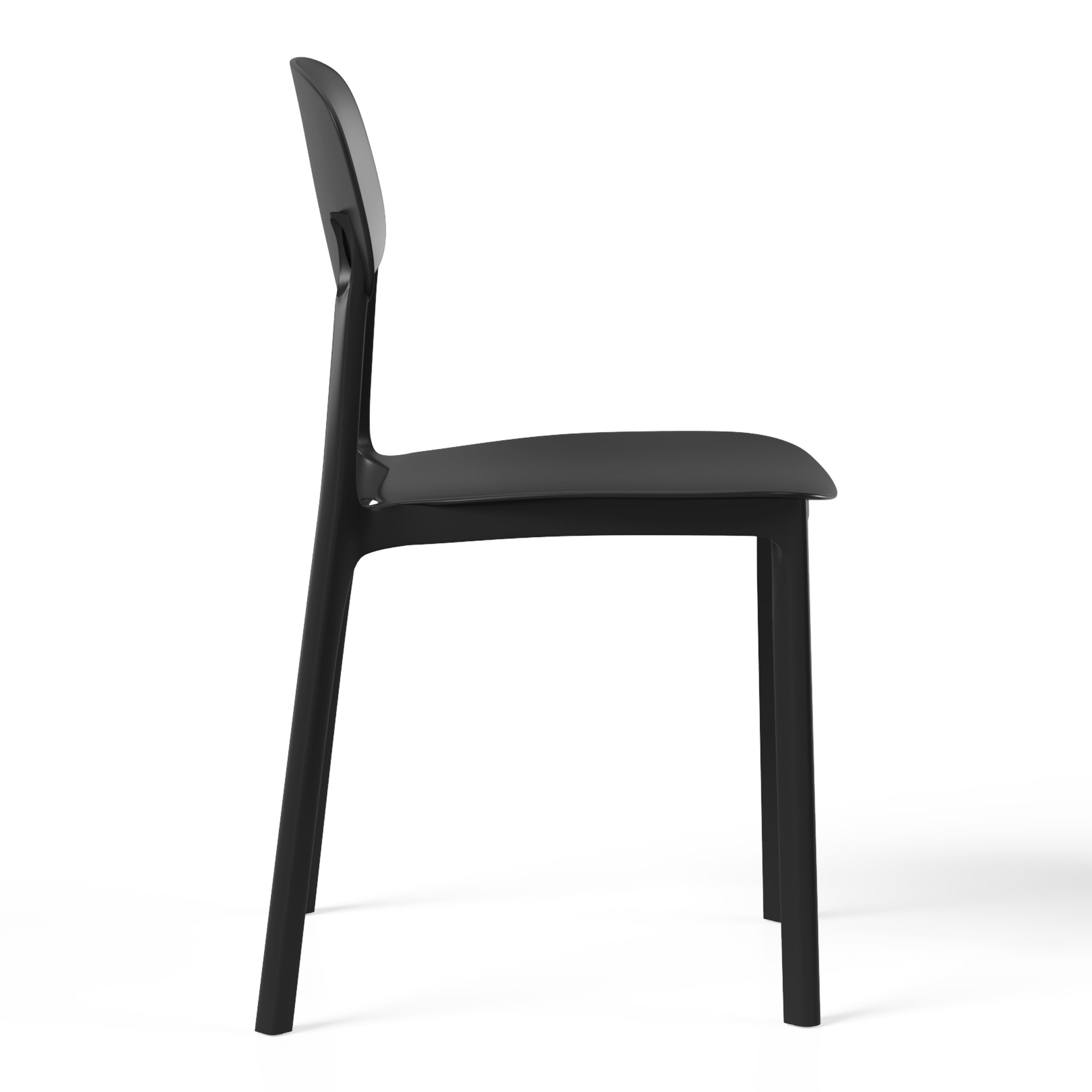 Sunshine Modern Stackable Polypropylene Plastic Patio Dining Chair (Set of 2)