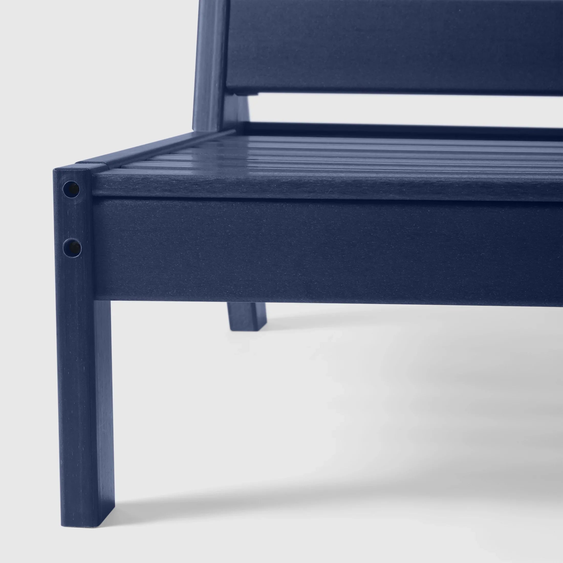 Portsmouth Outdoor HDPE Deep Seating Modular Armless Patio Chair with Patio Cushions