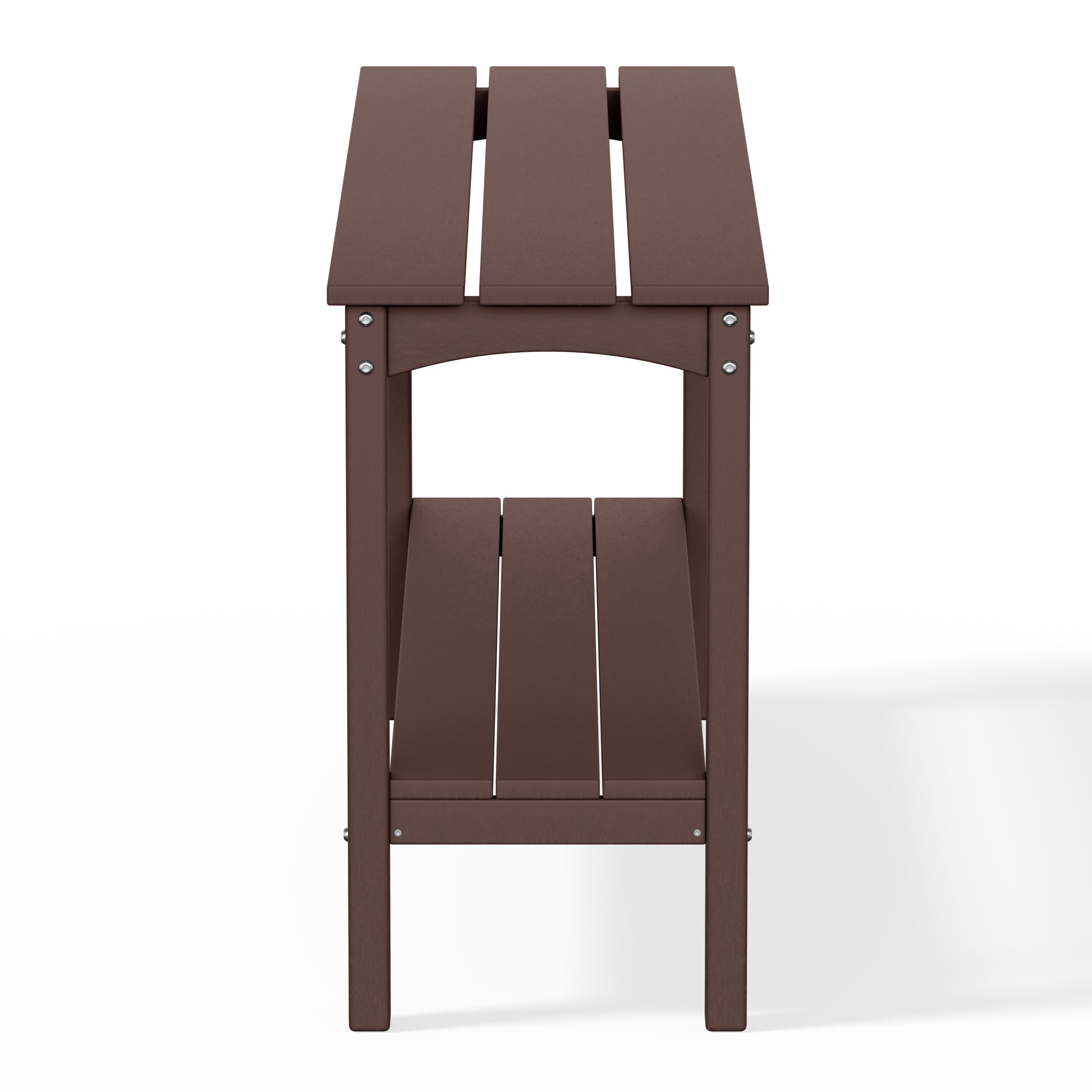 Paradise 55" Outdoor Patio HDPE Adirondack 2-Tier Shelf Console Table