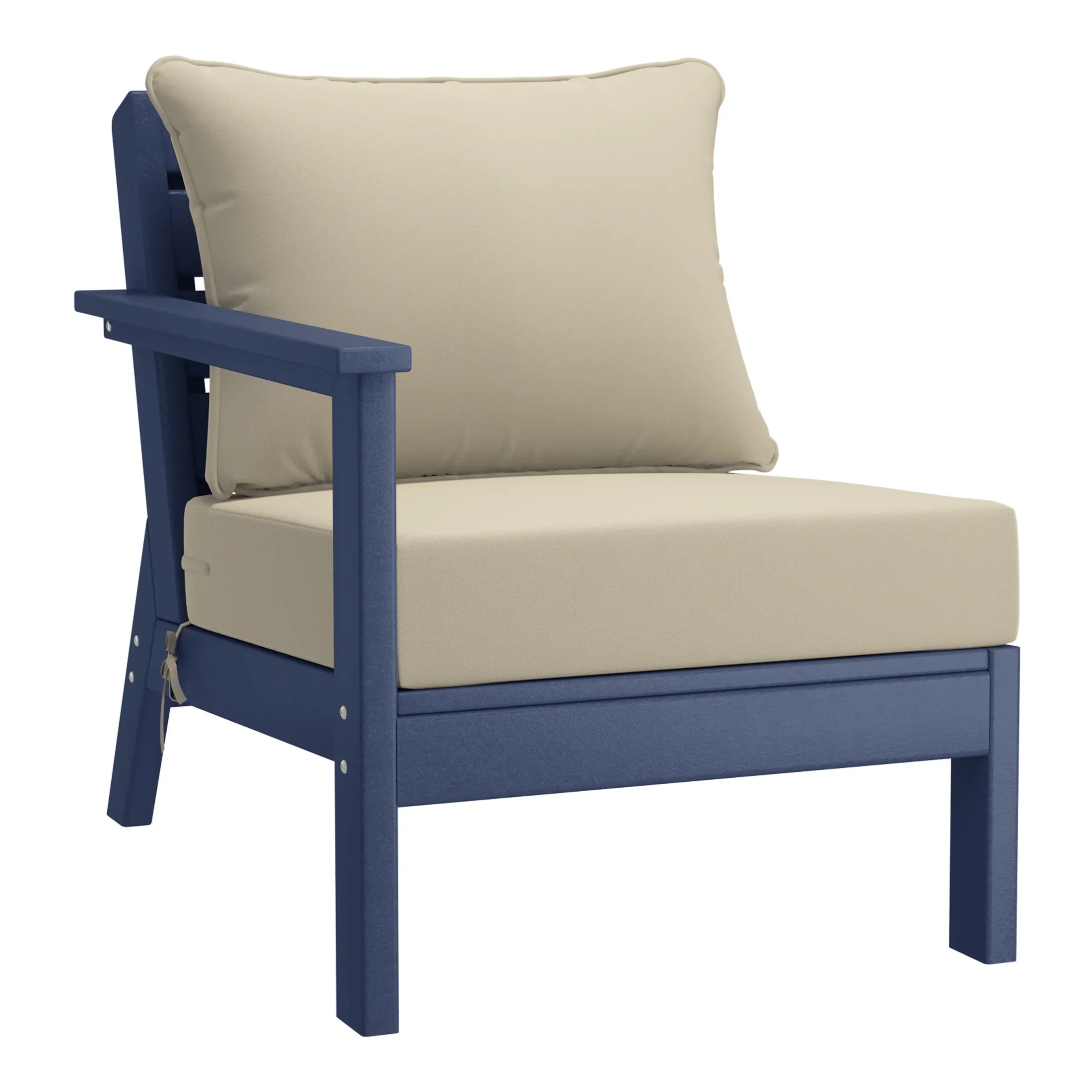 Portsmouth Outdoor Patio HDPE Sectional Sofa with Patio Cushions