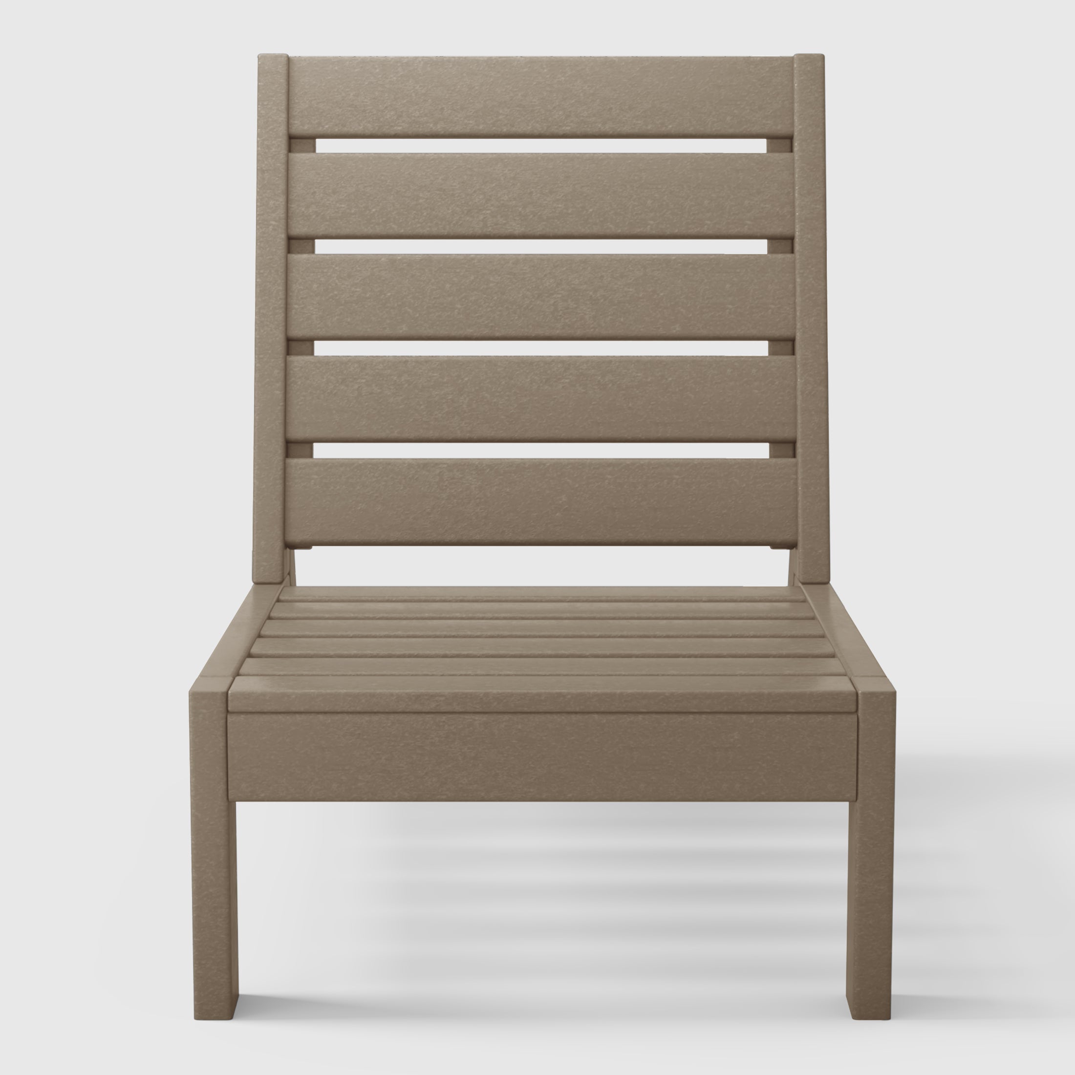 Portsmouth Outdoor HDPE Deep Seating Modular Armless Patio Chair