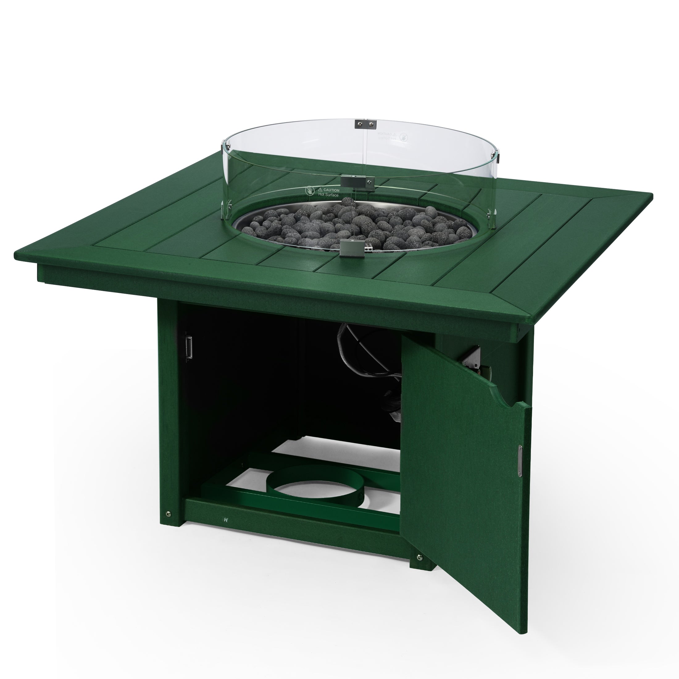 Sol 42" Modern Outdoor Patio Propane Square Fire Pit Table