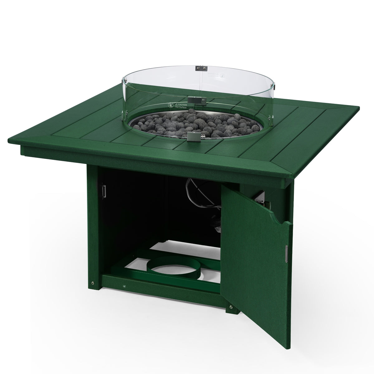 Sol 42" Modern Outdoor Patio Propane Square Fire Pit Table
