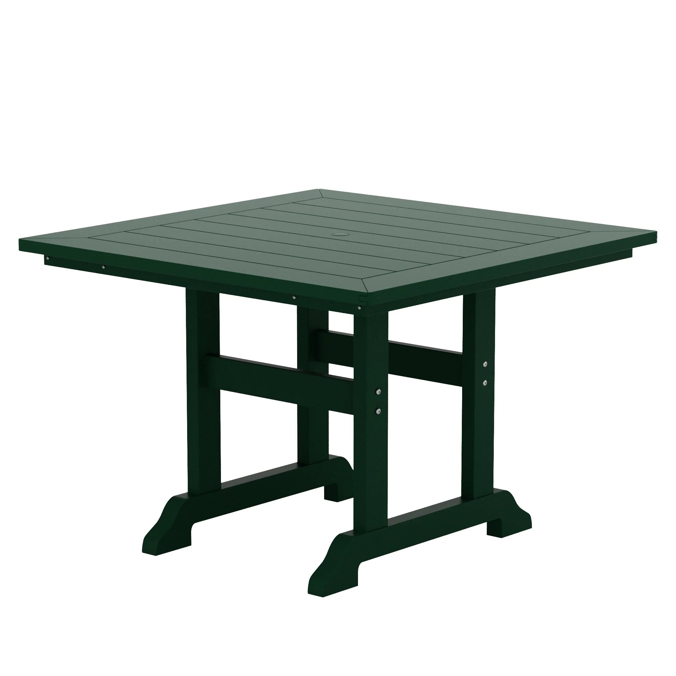 Paradise 5-Piece HDPE Square Patio Dining Table Set with Foldable Chairs