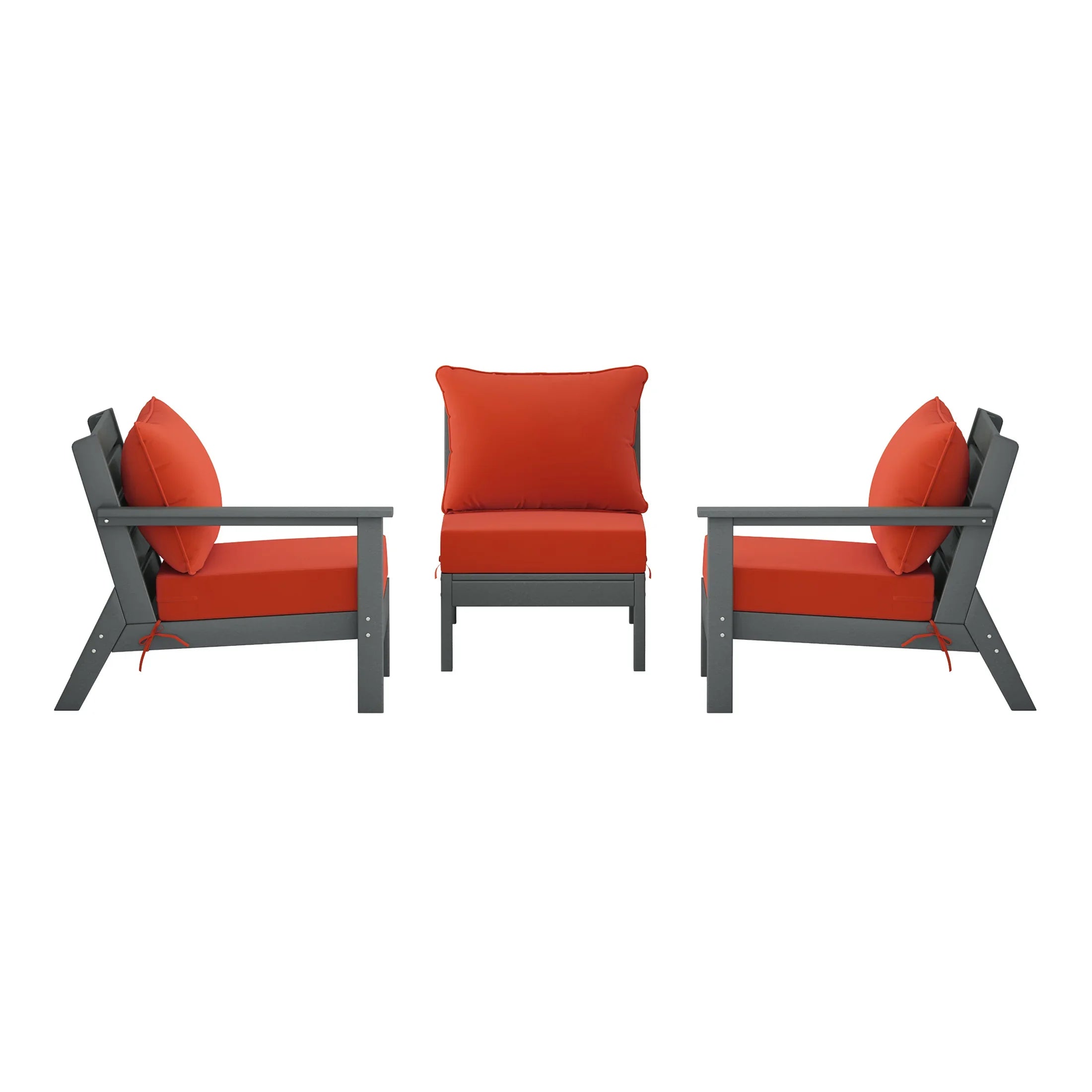 Portsmouth Outdoor Patio HDPE Sectional Sofa with Patio Cushions