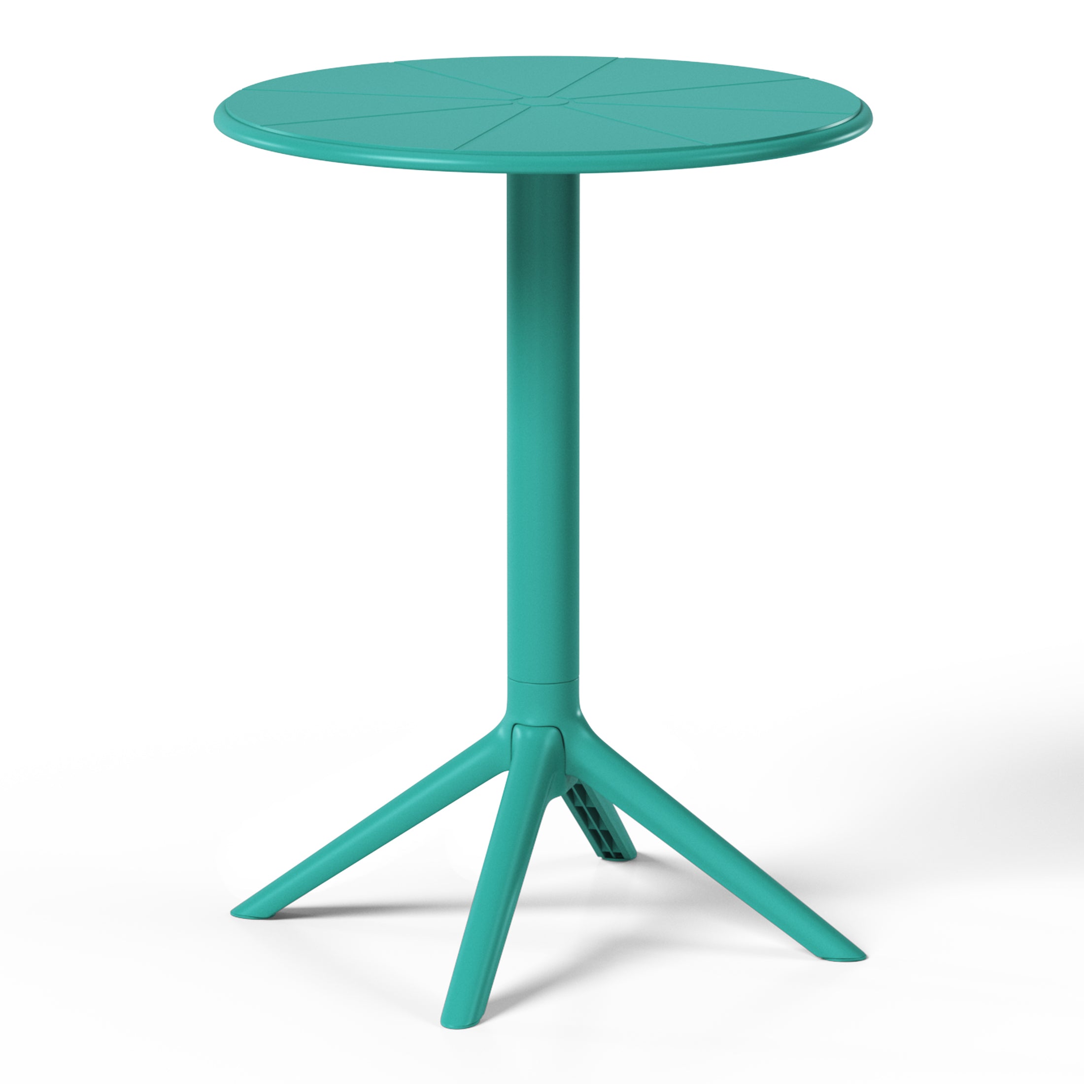 Sunshine 23.5" Outdoor Polypropylene Resin Round Patio Bistro Dining Table for 2