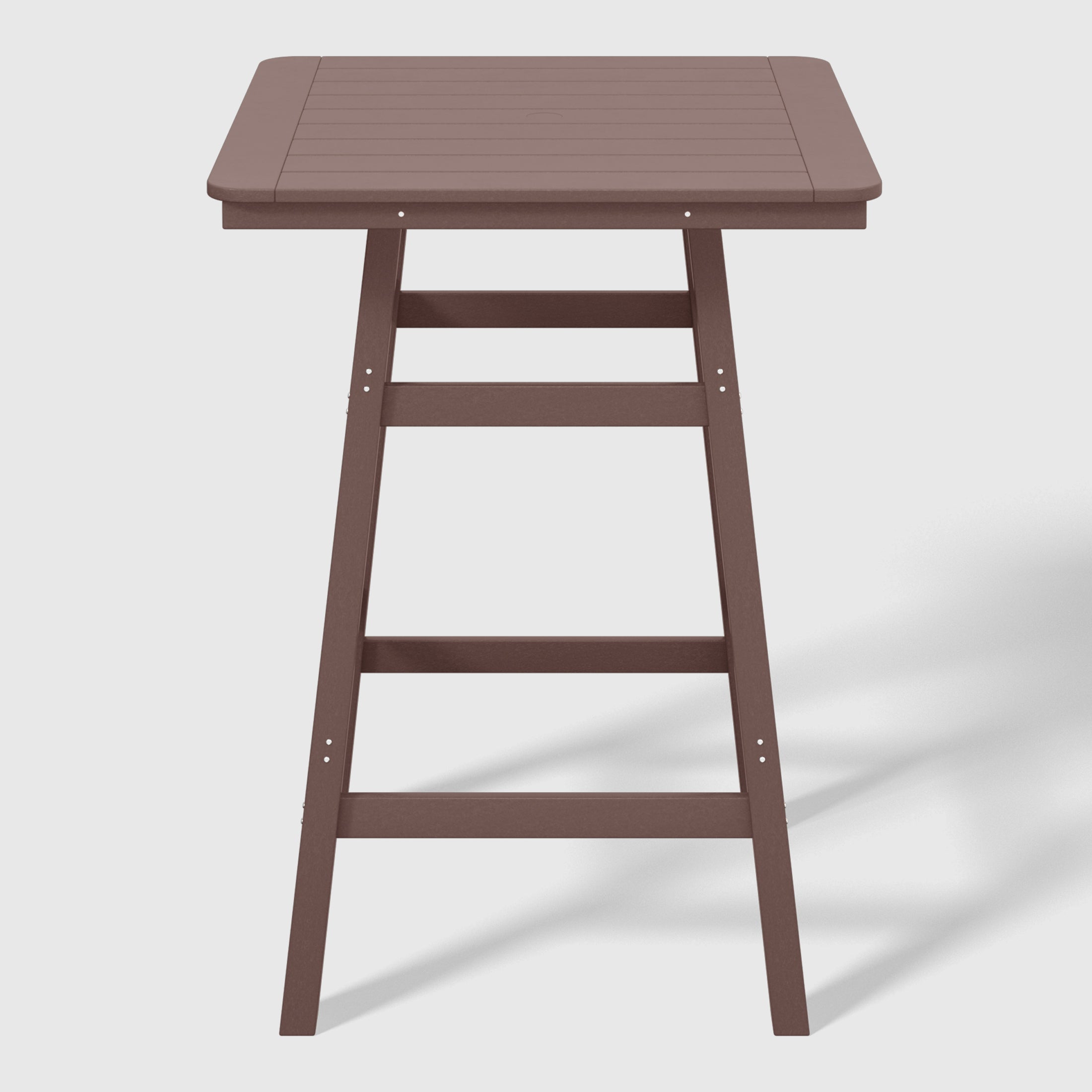 Paradise 30" Square Outdoor Patio Bistro Bar Table With Umbrella Hole