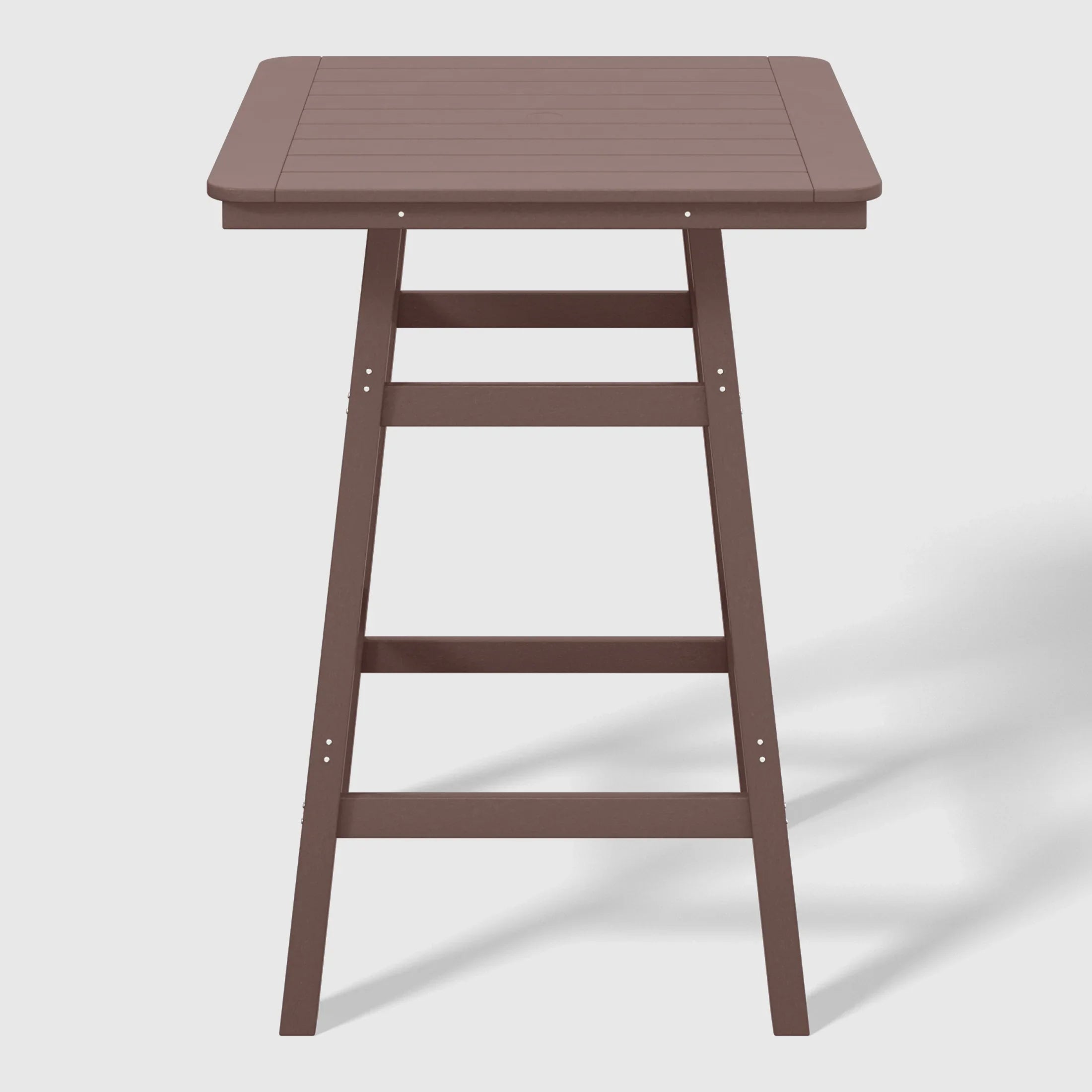 Paradise 30" Square Outdoor Patio Bistro Bar Table With Umbrella Hole