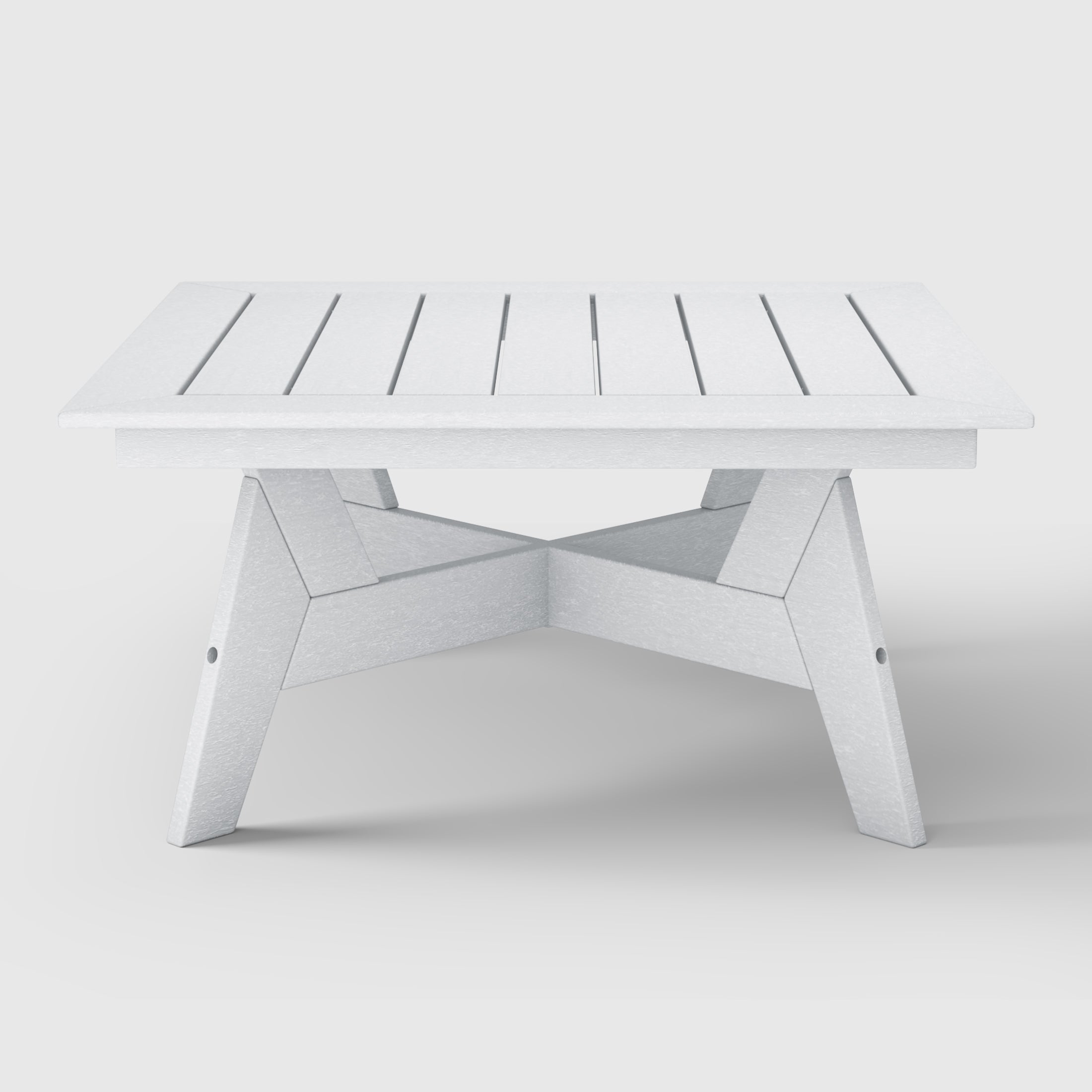 Portsmouth Modern Low Outdoor Patio Square HDPE Coffee Table