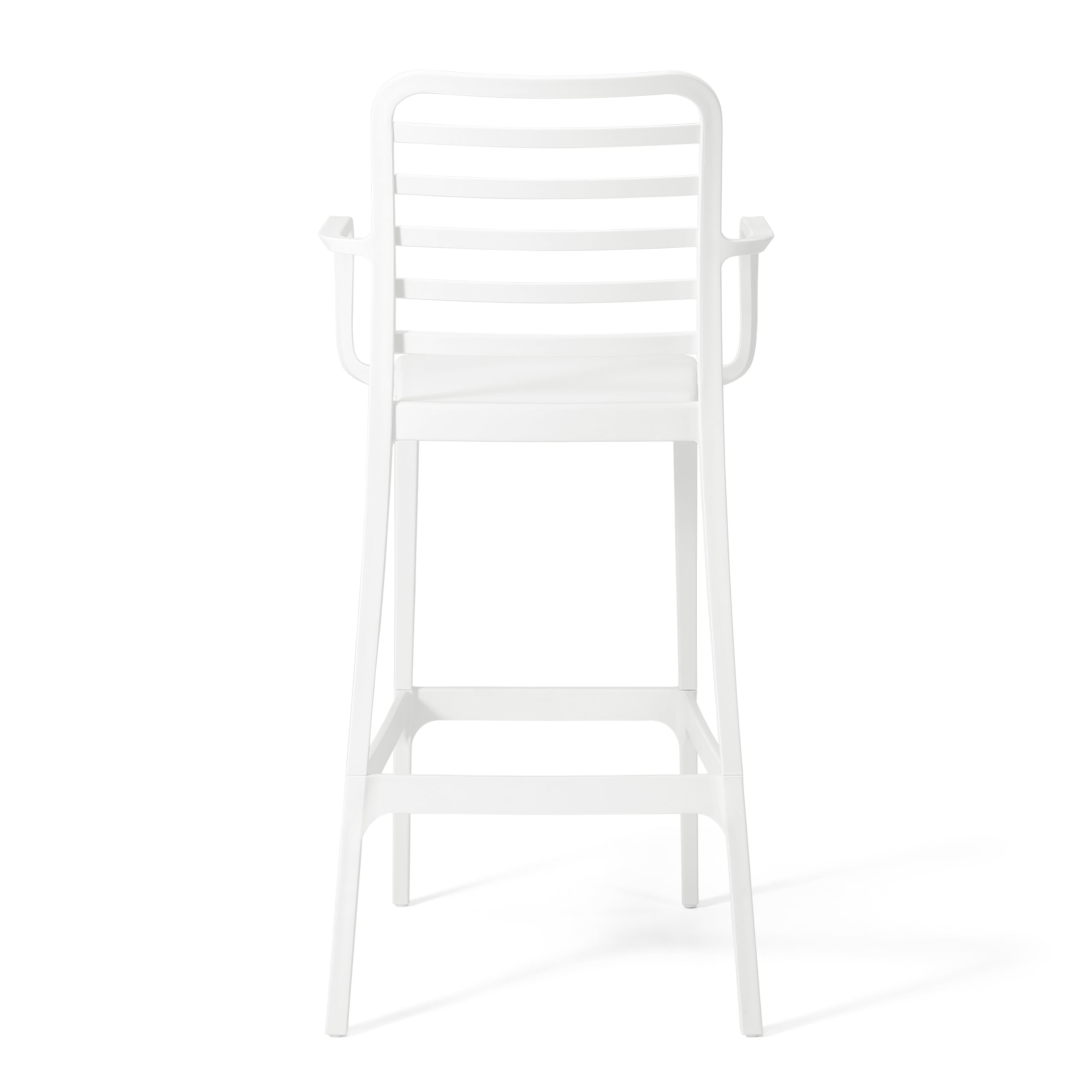 Sunshine 29.5" Outdoor Polypropylene Plastic Patio Bar Height Stools (Set of 2)