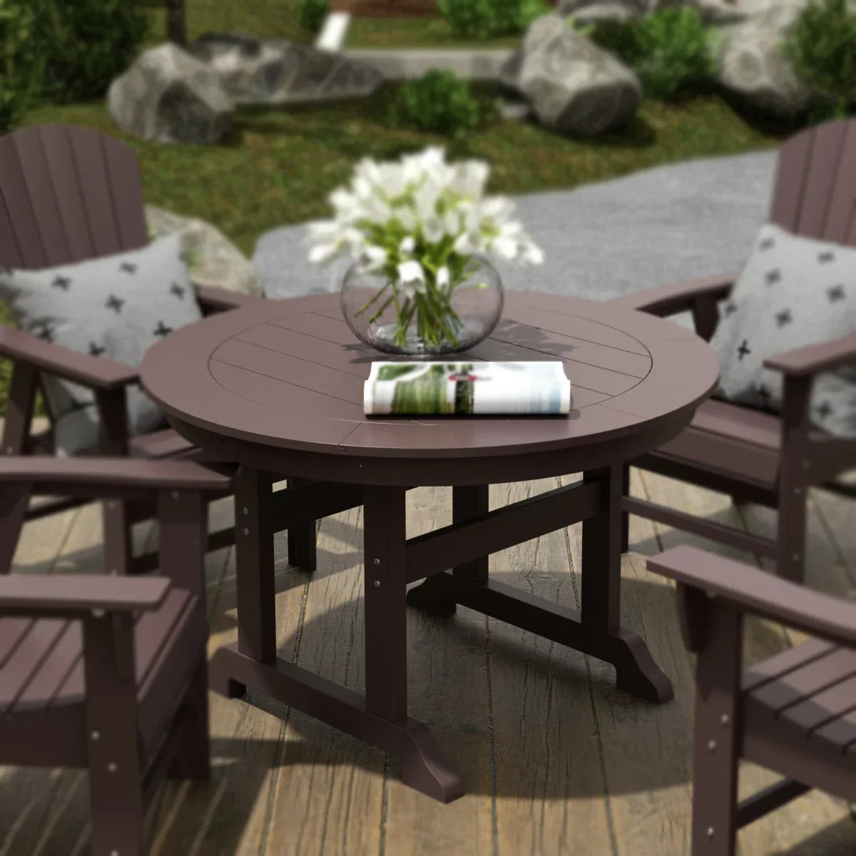 Paradise 47" Outdoor Patio Round Dining Table