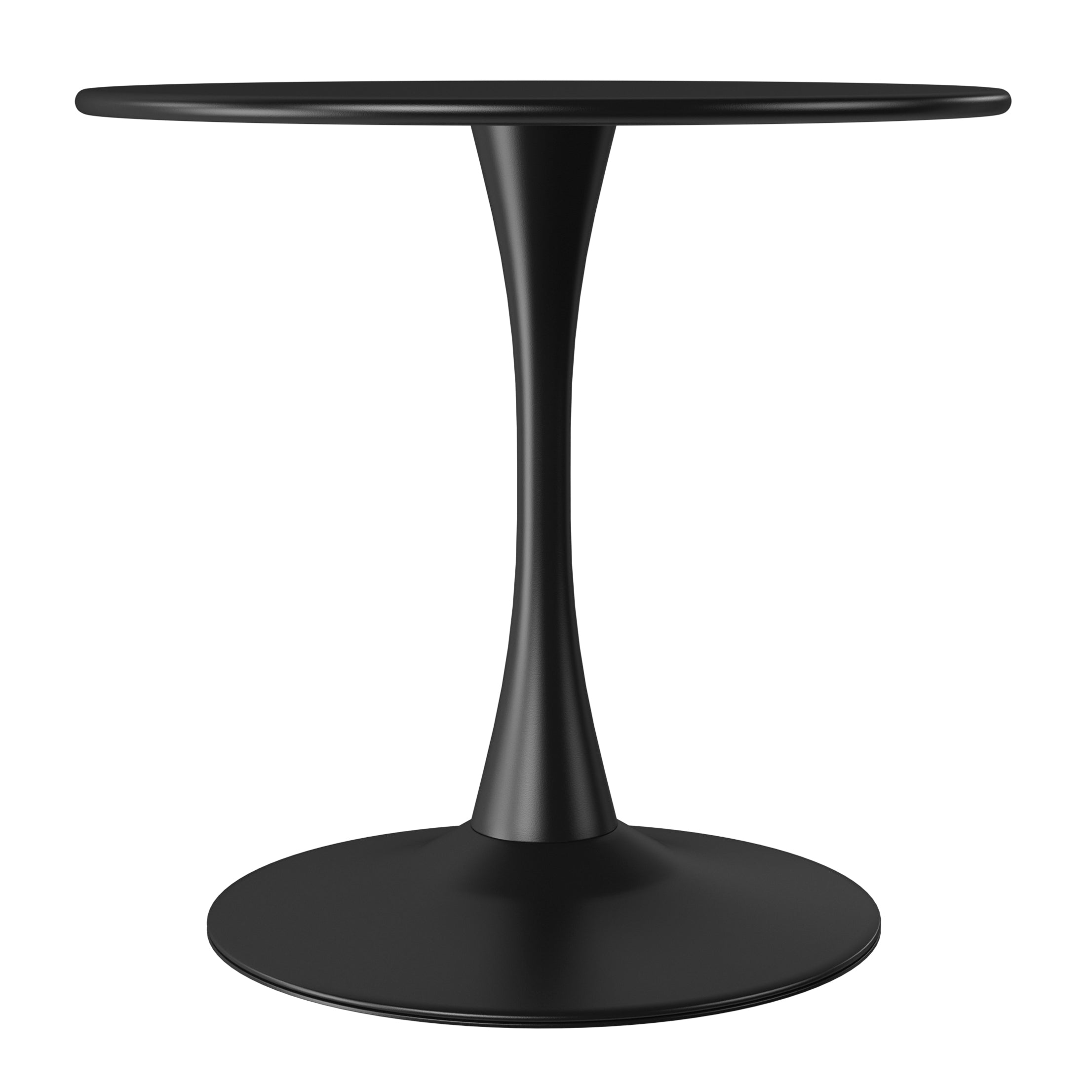 Sunshine 5-Piece Round Metal Bistro Dining Table Set And Stackable Resin Patio Dining Side Chairs