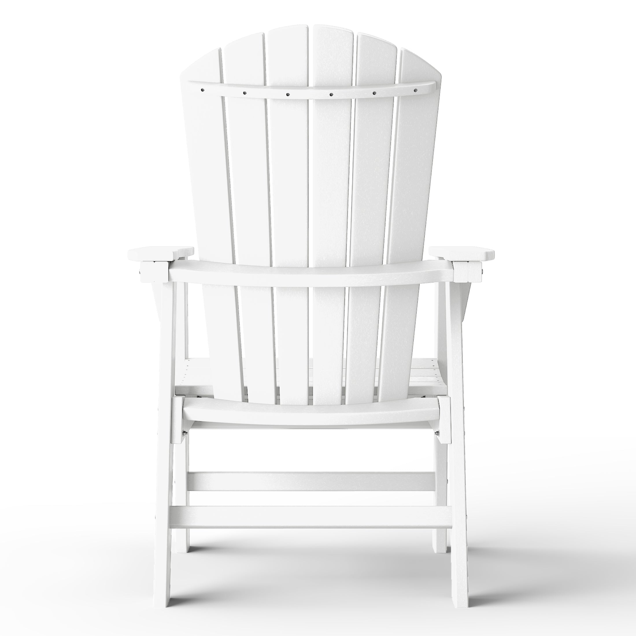 Portside Outdoor Patio Shell-back Adirondack Dining Chair Weather Resistant