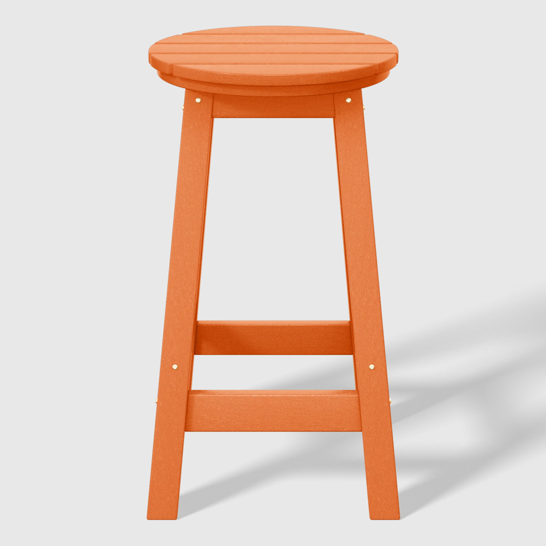 Paradise 24" HDPE Outdoor Patio Round Counter Height Bar Stool