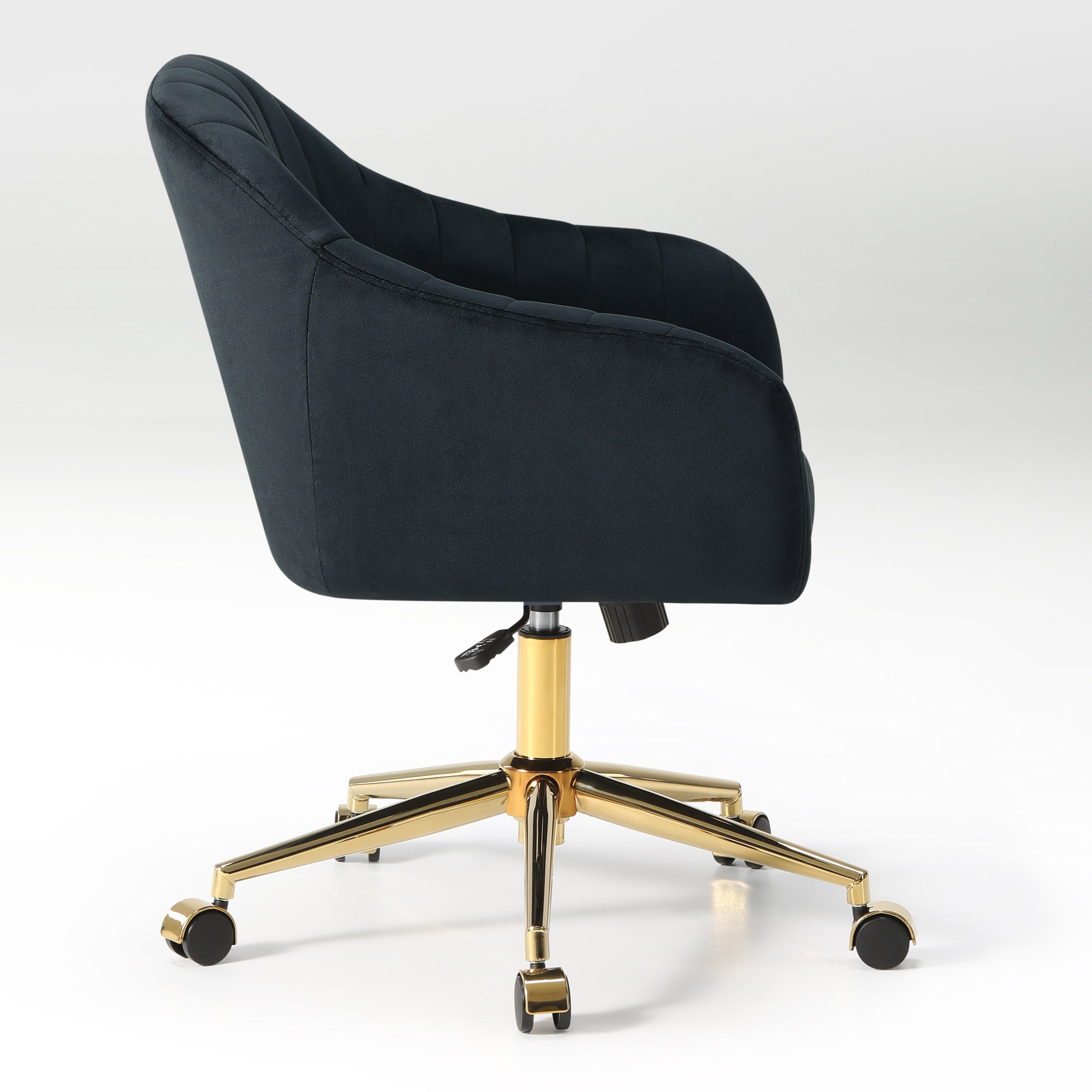 Alaia Upholstered Velvet Swivel Vanity Office Chair With Wheels