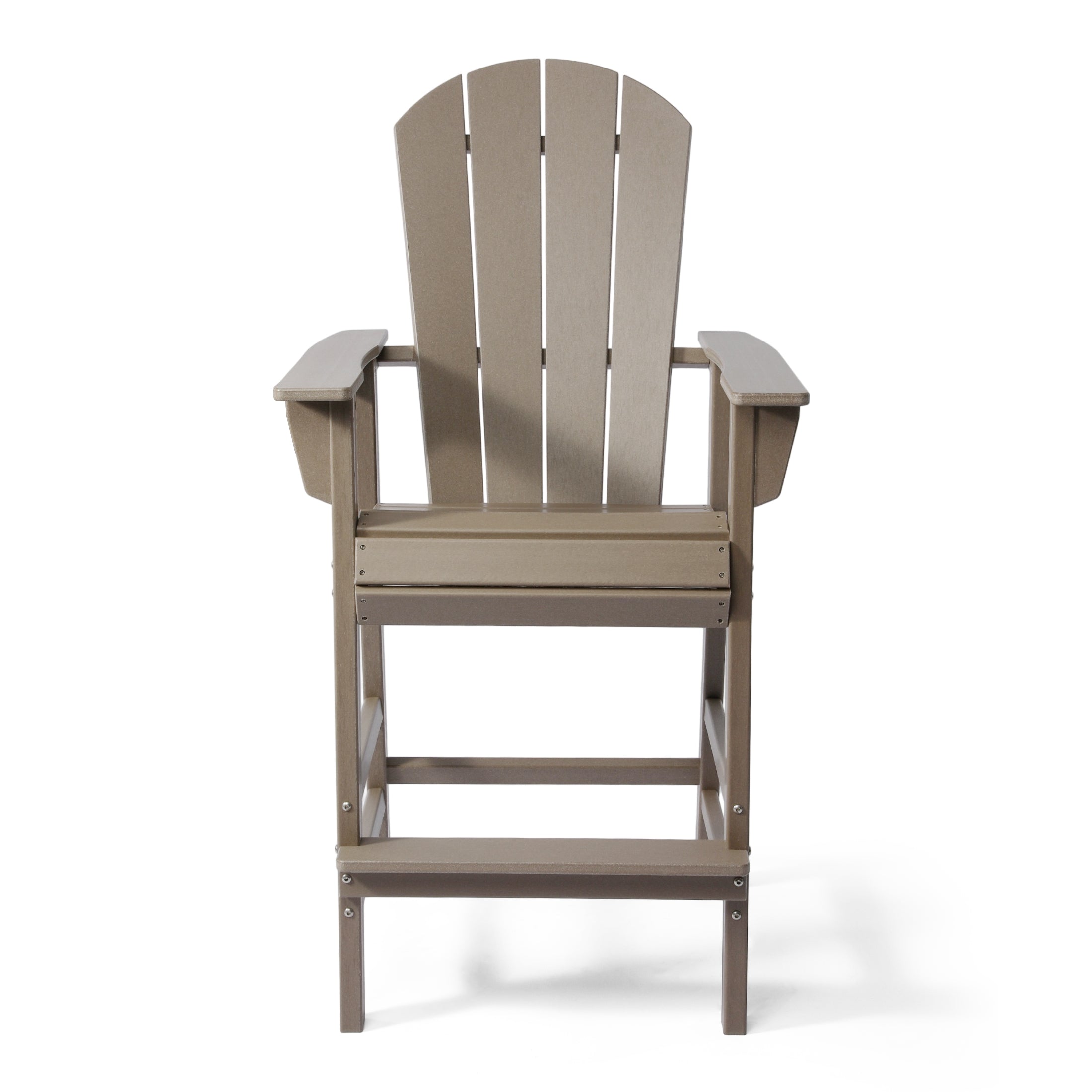 Paradise Outdoor HDPE Tall Adirondack Bar Height Chair With Cup Holder