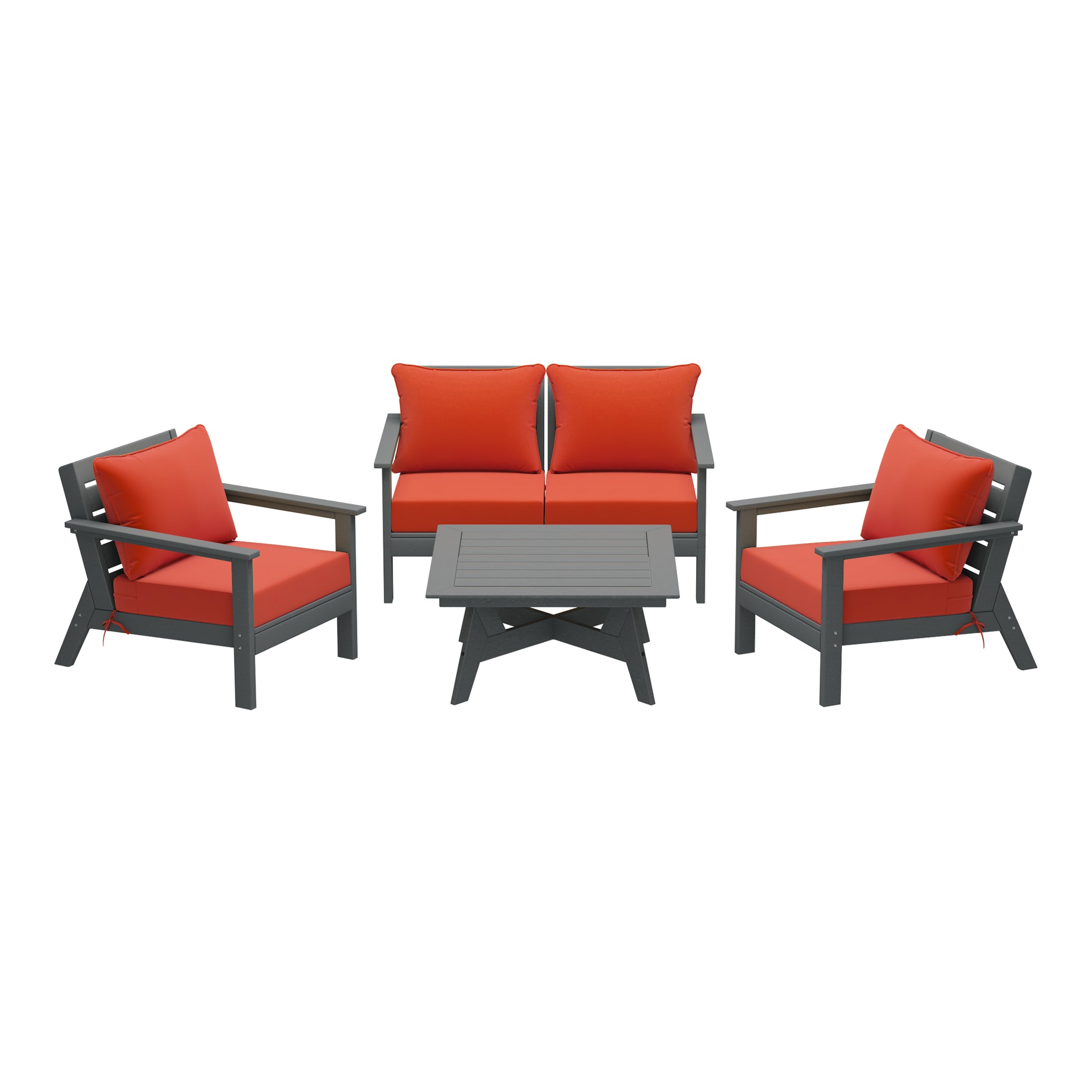 Portsmouth Outdoor 5-Piece Modular Sectional Patio Furniture Sofa Set