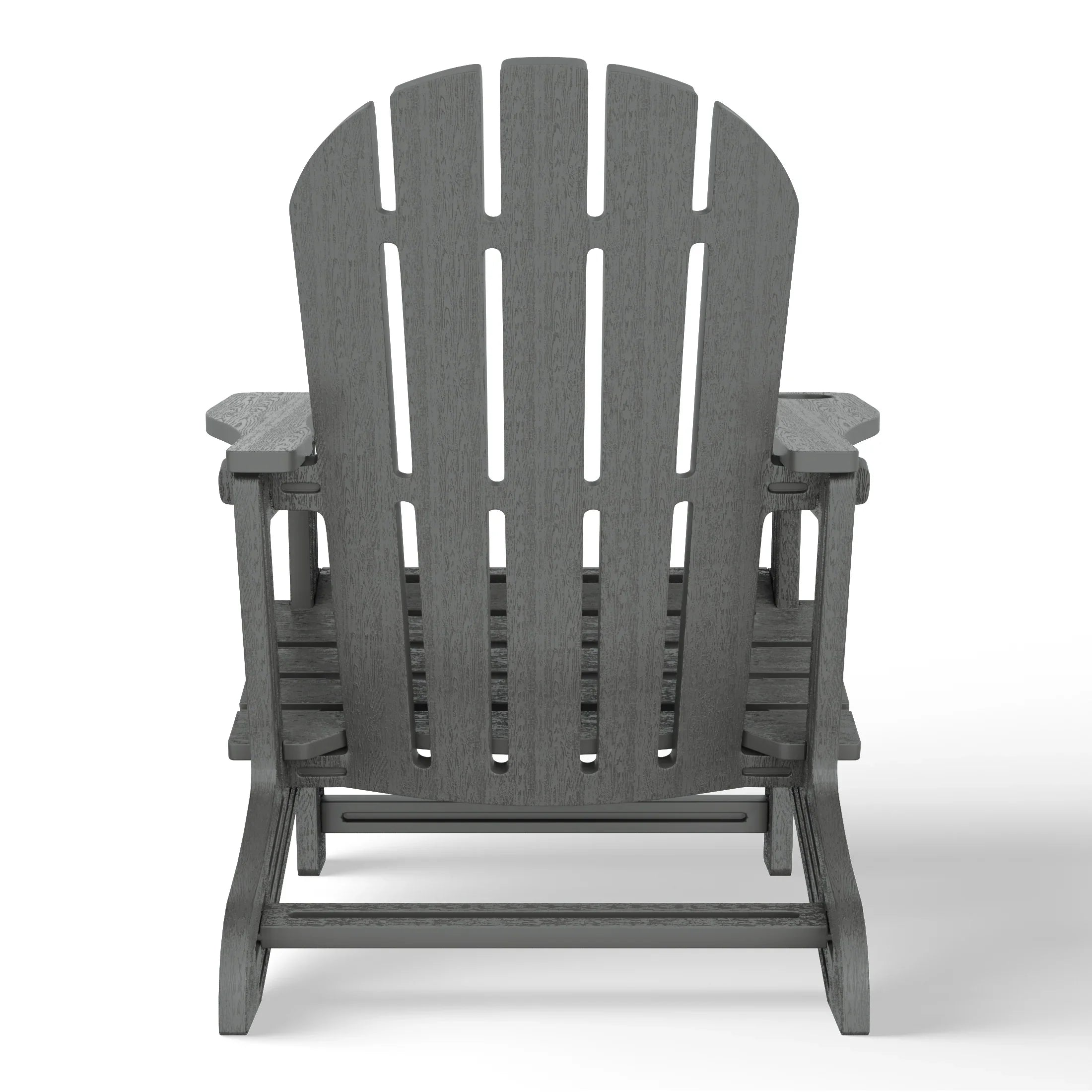 Cayman 2-Piece HDPE Plastic Adirondack Patio Chair With 18" Side Table Set