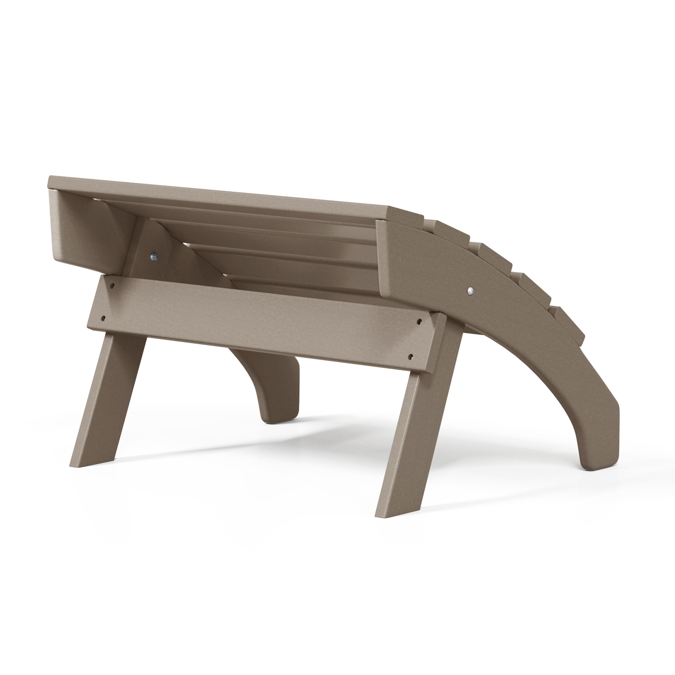 Portside Outdoor Patio HDPE Adirondack Ottoman Footrest