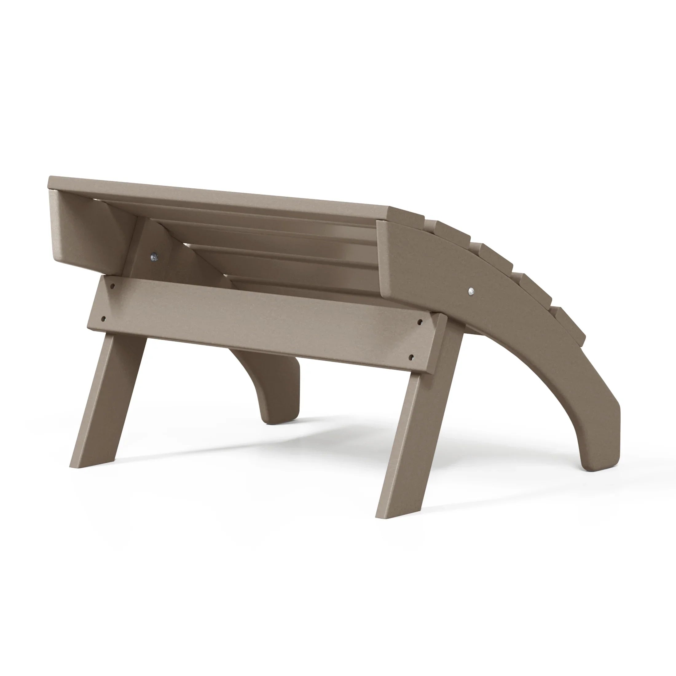 Portside Outdoor Patio HDPE Adirondack Ottoman Footrest