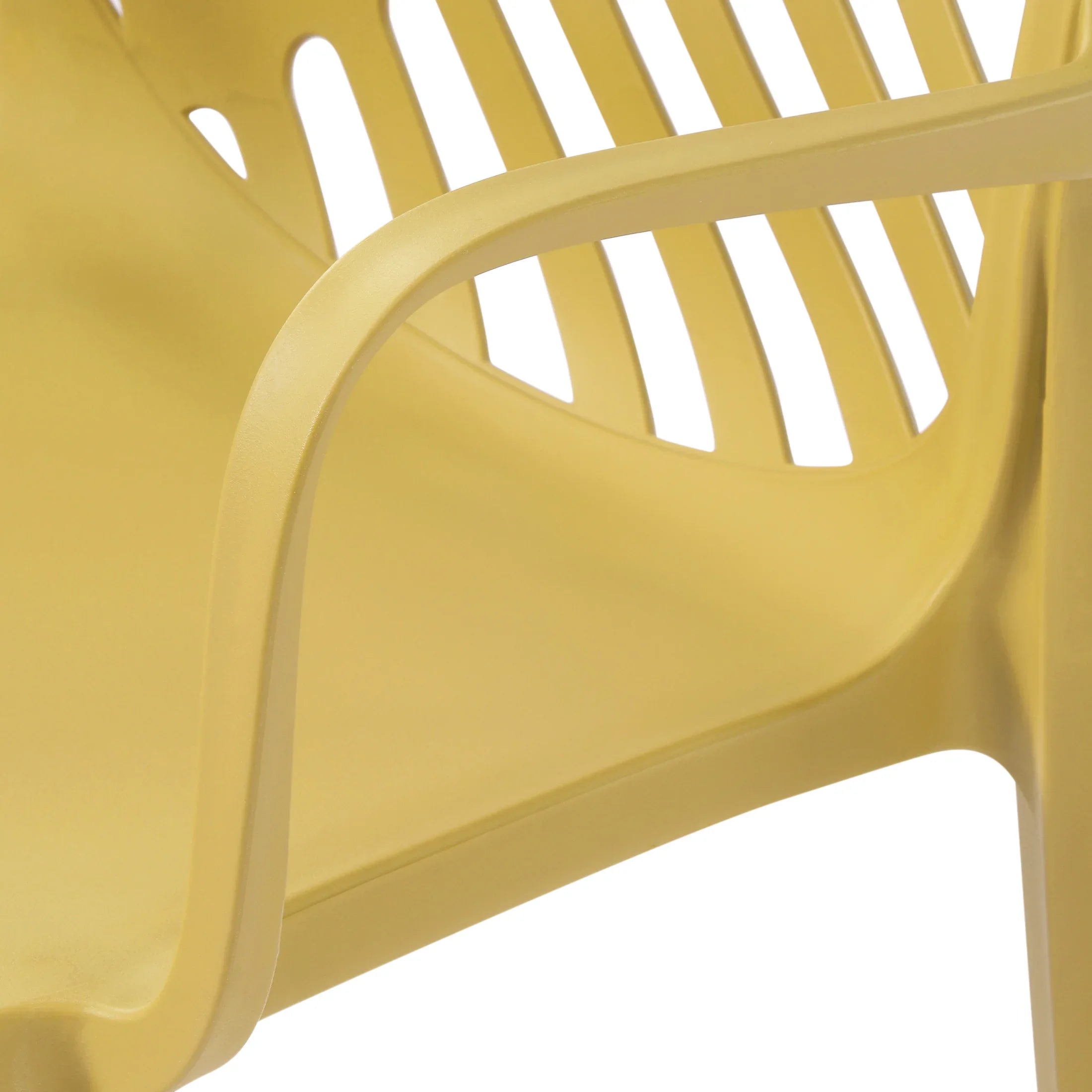 Sunshine Outdoor Modern Stackable Patio Dining Armchairs (Set of 2)